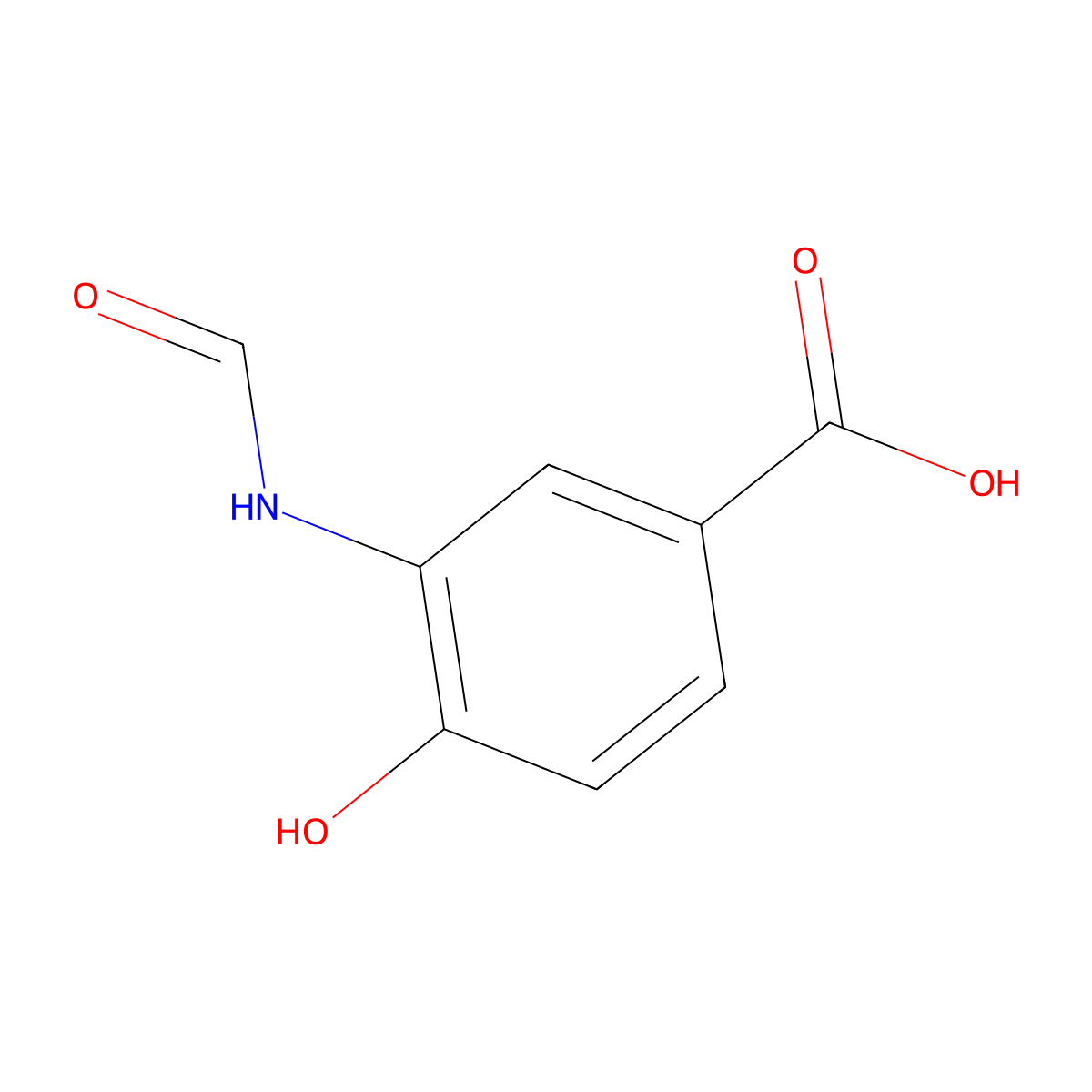 3-Formamido-4-hydroxybenzoic acid molecular structure, CAS 15026-75-2