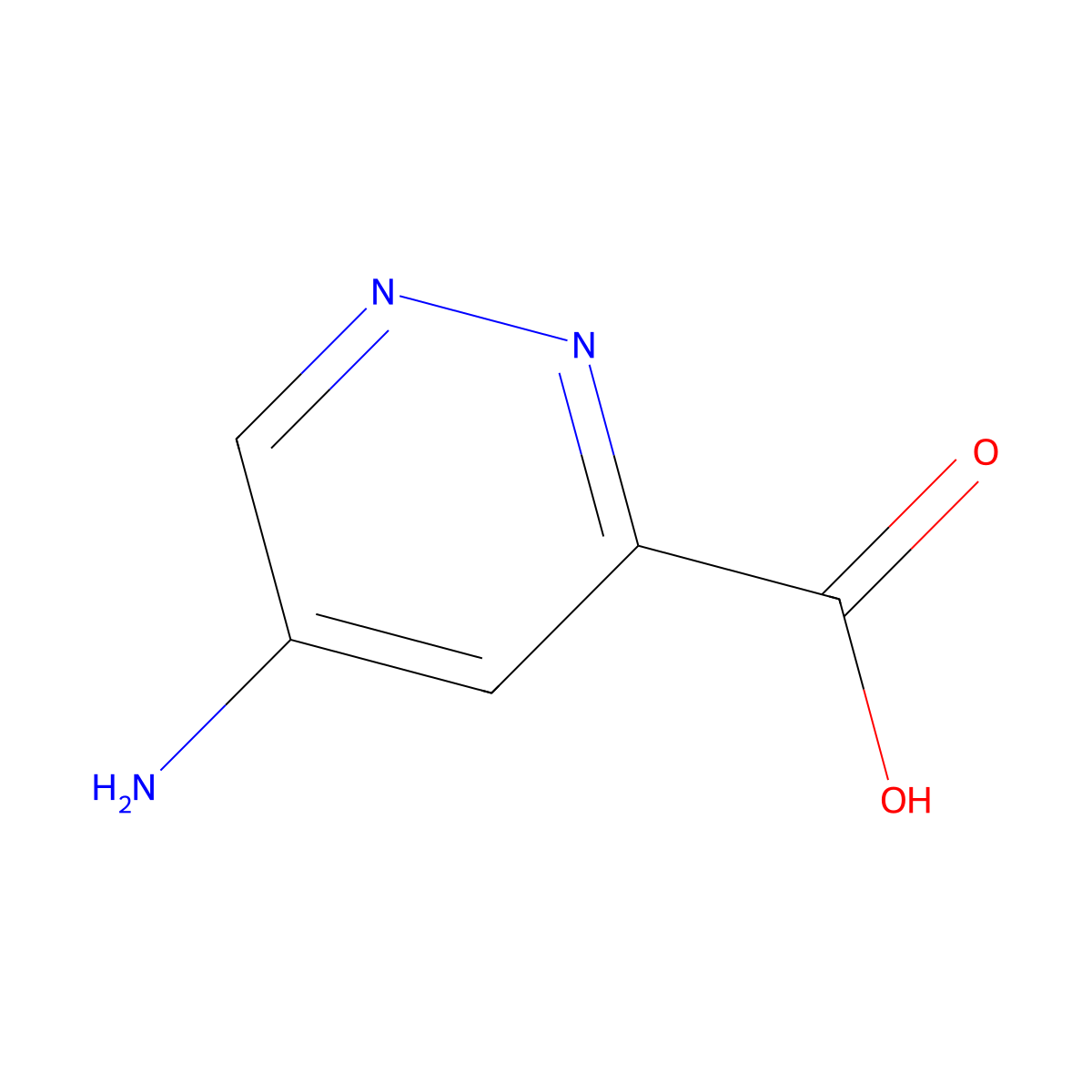 5-Aminopyridazine-3-carboxylicacid molecular structure, CAS 1502600-08-9