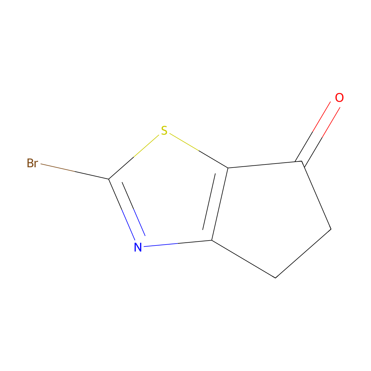 2-Bromo-4H-cyclopenta[d]thiazol-6(5H)-one molecular structure, CAS 1502630-69-4
