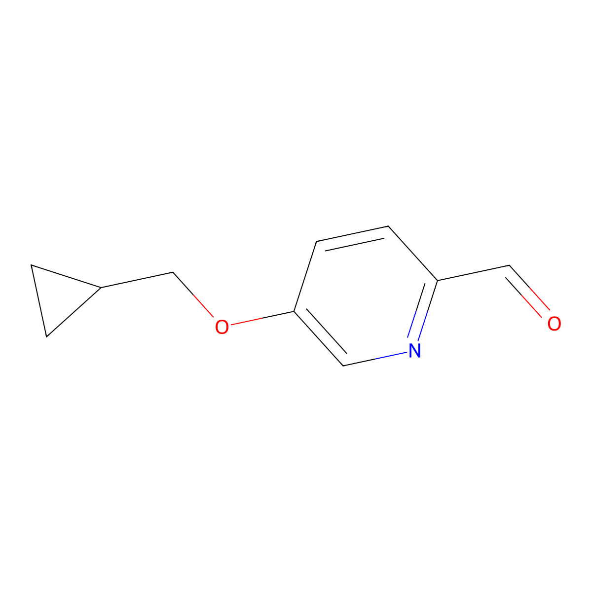 5-(Cyclopropylmethoxy)picolinaldehyde molecular structure, CAS 1502637-39-9