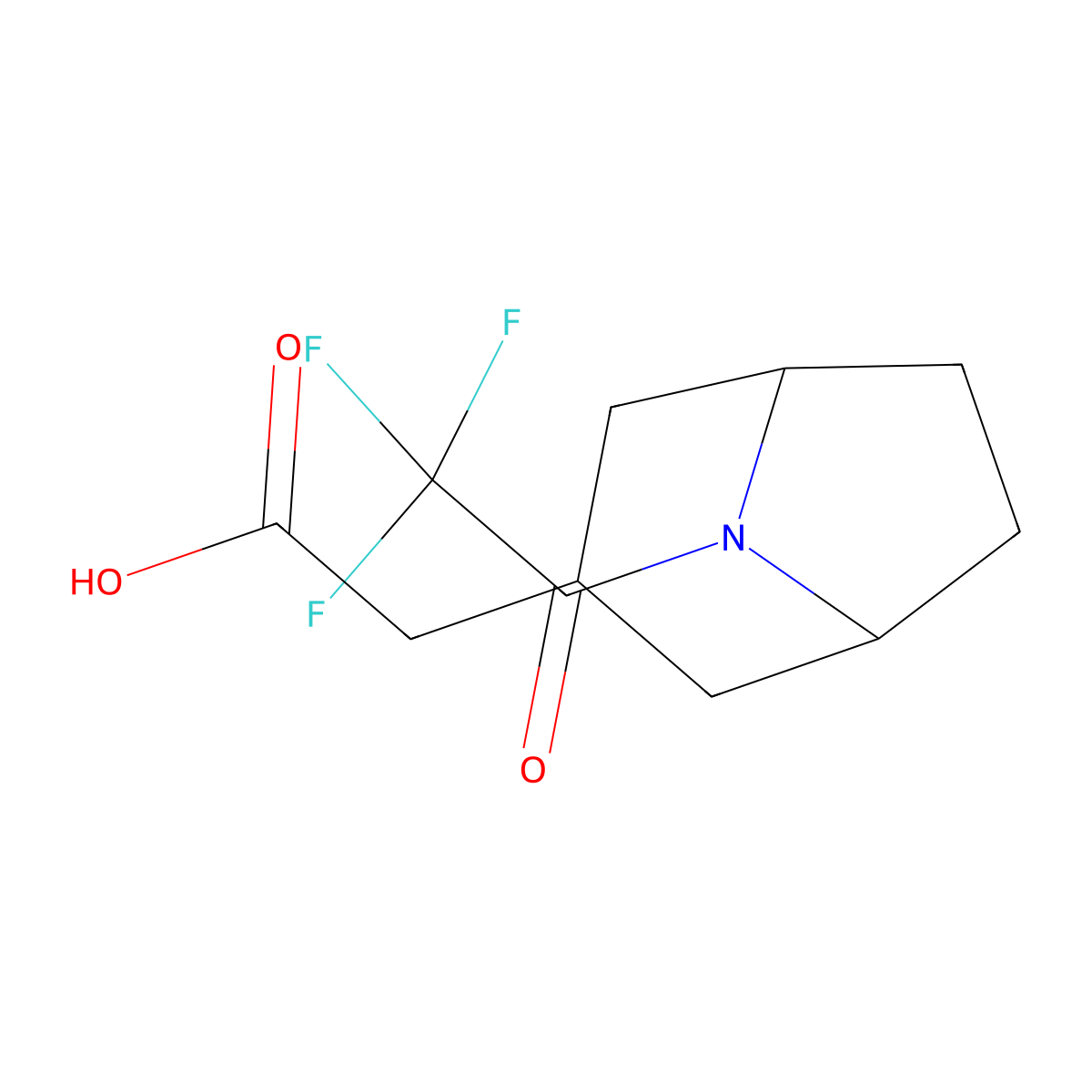 2-[8-(Trifluoroacetyl)-8-azabicyclo[3.2.1]octan-3-yl]acetic acid molecular structure, CAS 1502639-80-6