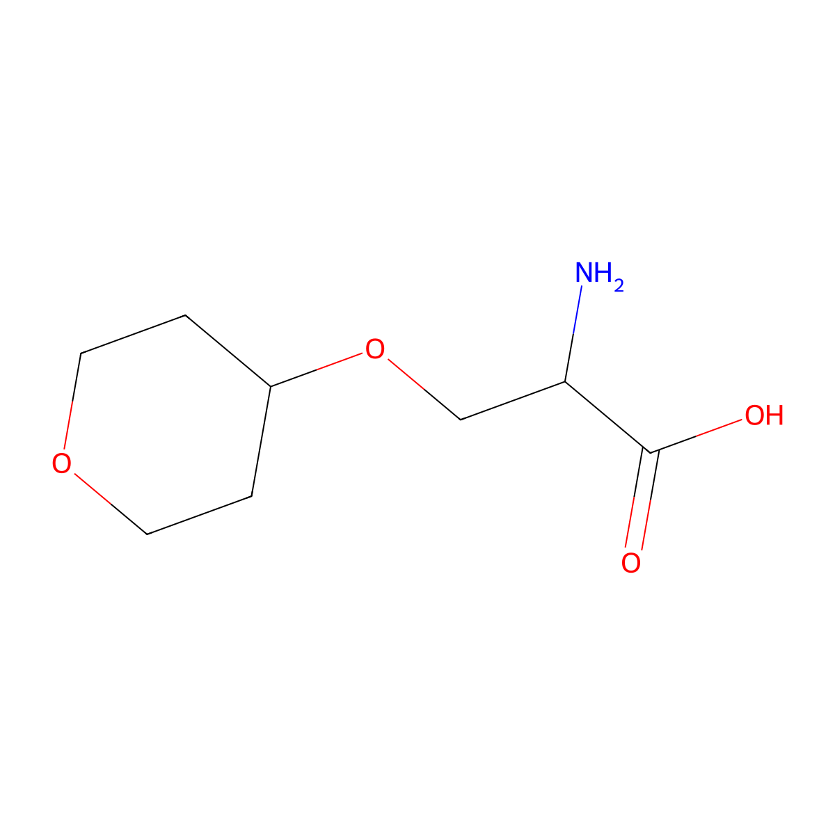 O-(Tetrahydro-2H-pyran-4-yl)-L-serine molecular structure, CAS 1502642-79-6