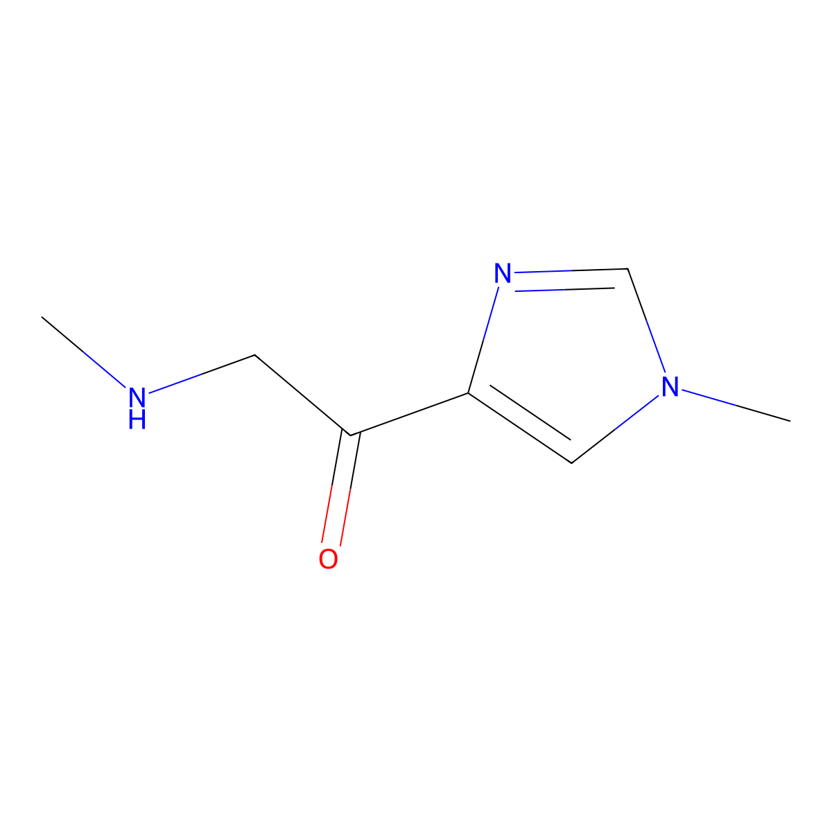 1-(1-Methyl-1H-imidazol-4-yl)-2-(methylamino)ethan-1-one molecular structure, CAS 1502659-60-0