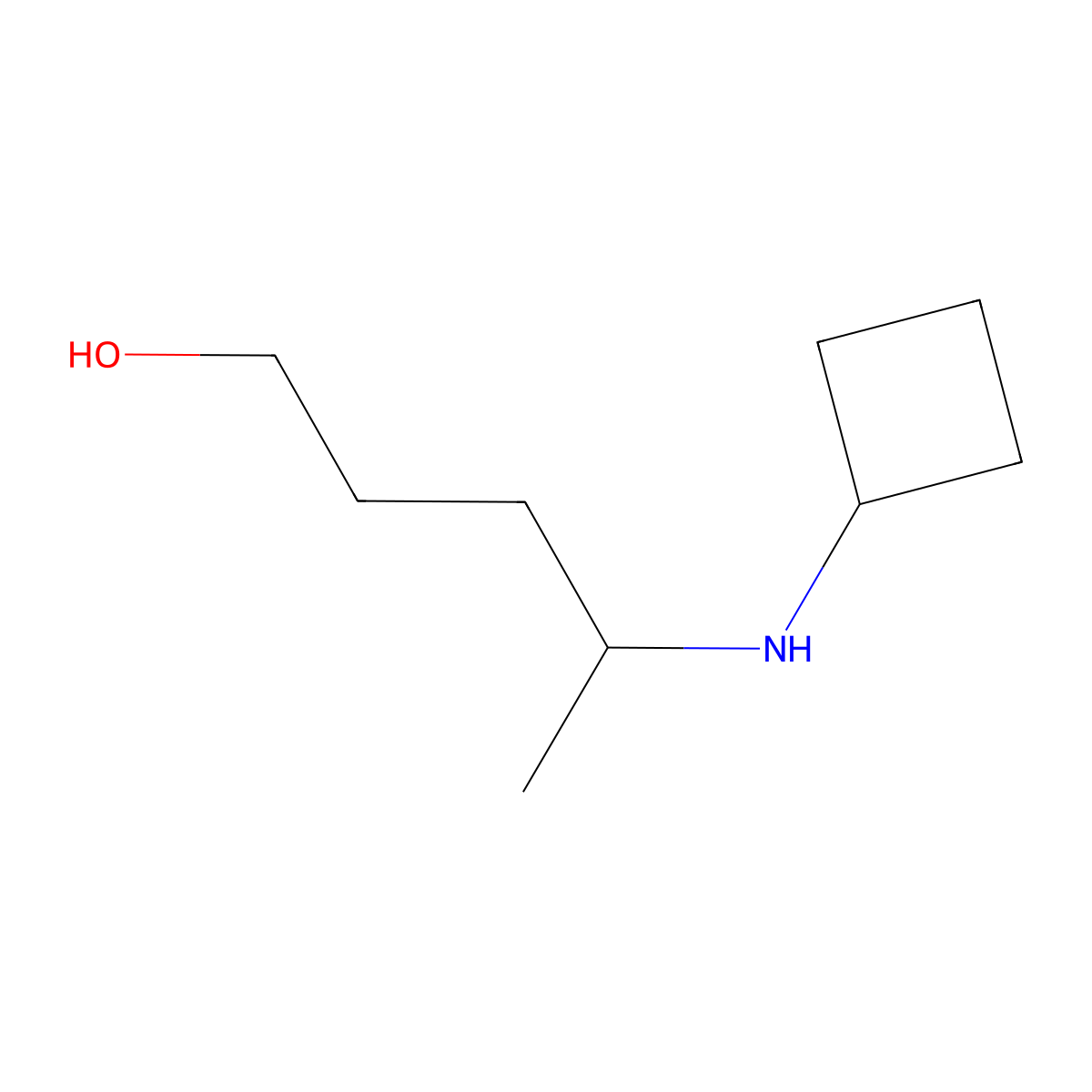 4-(Cyclobutylamino)pentan-1-ol molecular structure, CAS 1502669-94-4