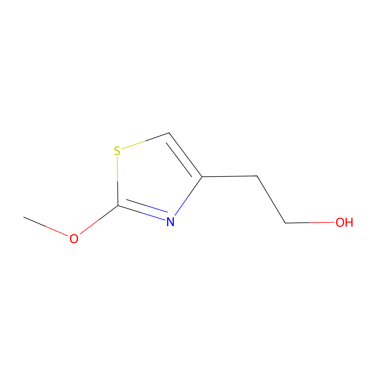 2-(2-Methoxy-1,3-thiazol-4-yl)ethan-1-ol molecular structure, CAS 1502684-11-8
