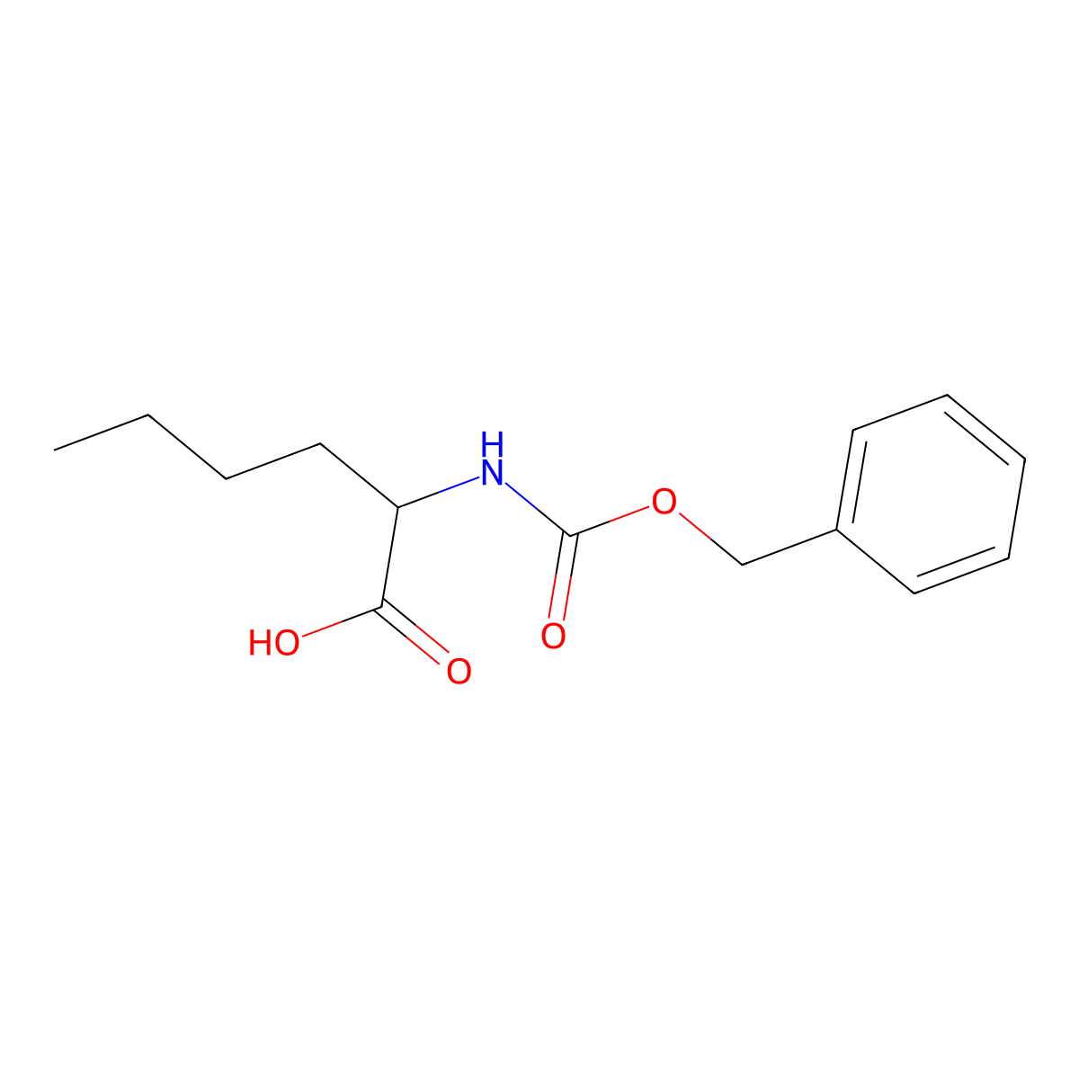 N-[(Benzyloxy)carbonyl]norleucine molecular structure, CAS 15027-13-1