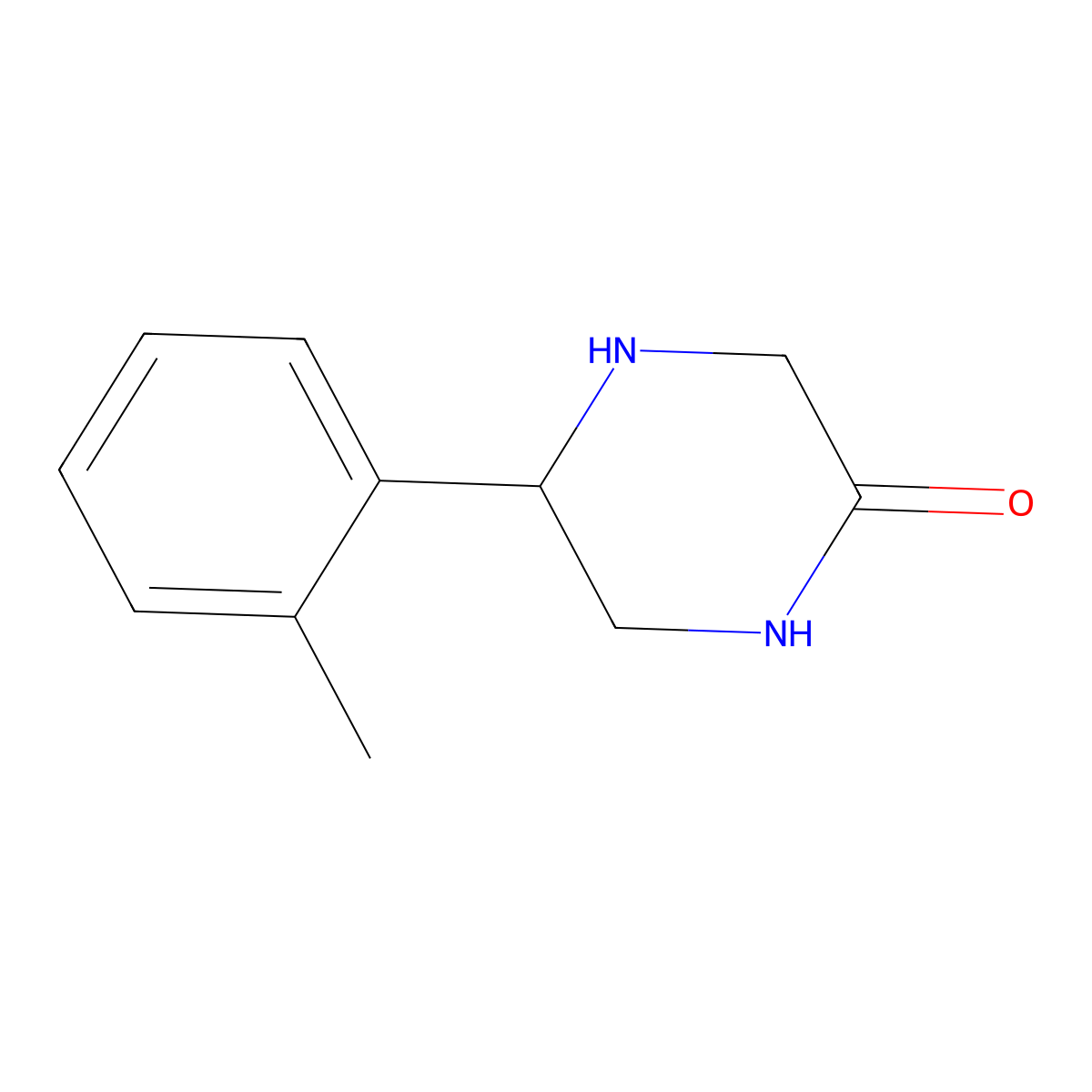 5-(2-Methylphenyl)piperazin-2-one molecular structure, CAS 1502716-69-9