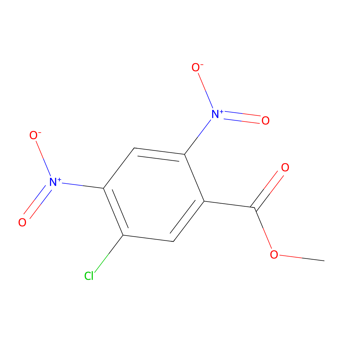 Methyl 5-chloro-2,4-dinitrobenzoate molecular structure, CAS 150272-08-5