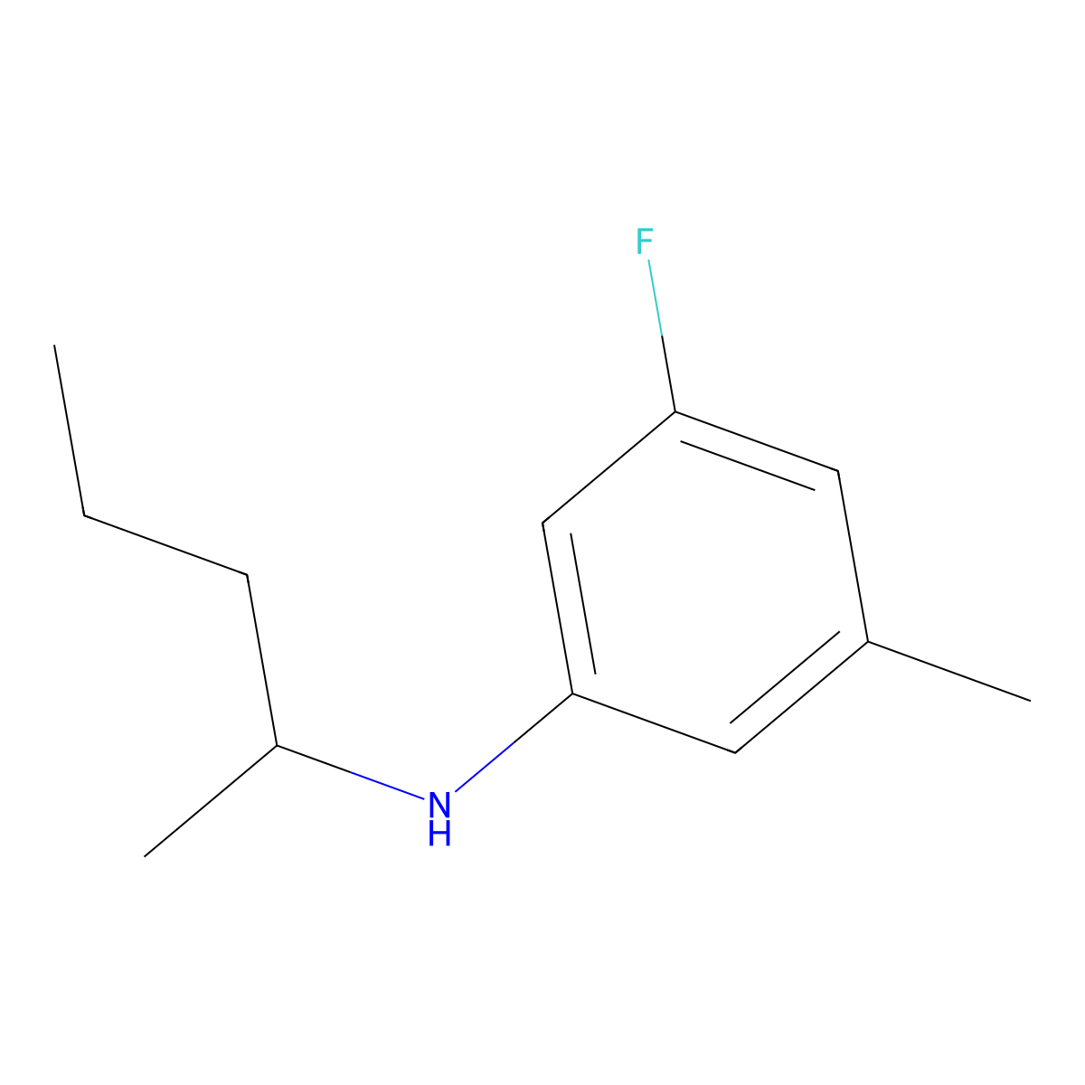 3-fluoro-5-methyl-N-(pentan-2-yl)aniline molecular structure, CAS 1502725-19-0