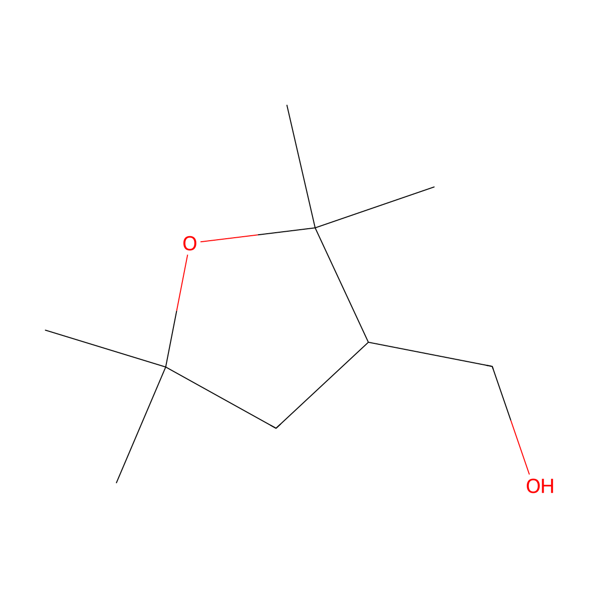 (2,2,5,5-Tetramethyloxolan-3-yl)methanol molecular structure, CAS 1502734-05-5