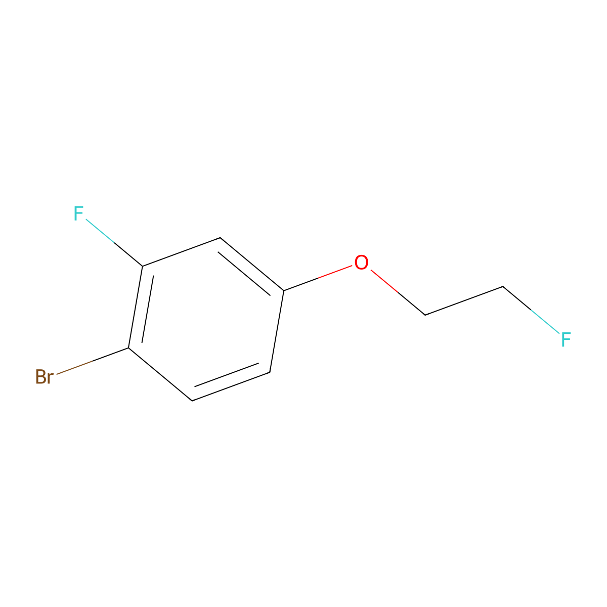 1-Bromo-2-fluoro-4-(2-fluoroethoxy)benzene molecular structure, CAS 1502762-25-5