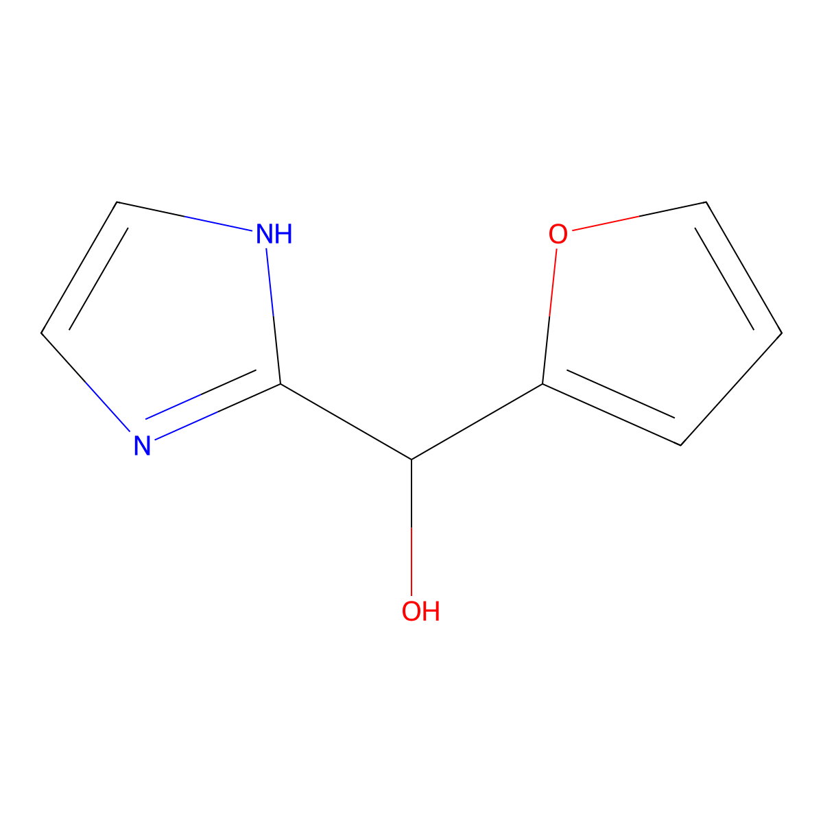 furan-2-yl(1H-imidazol-2-yl)methanol molecular structure, CAS 1502768-59-3