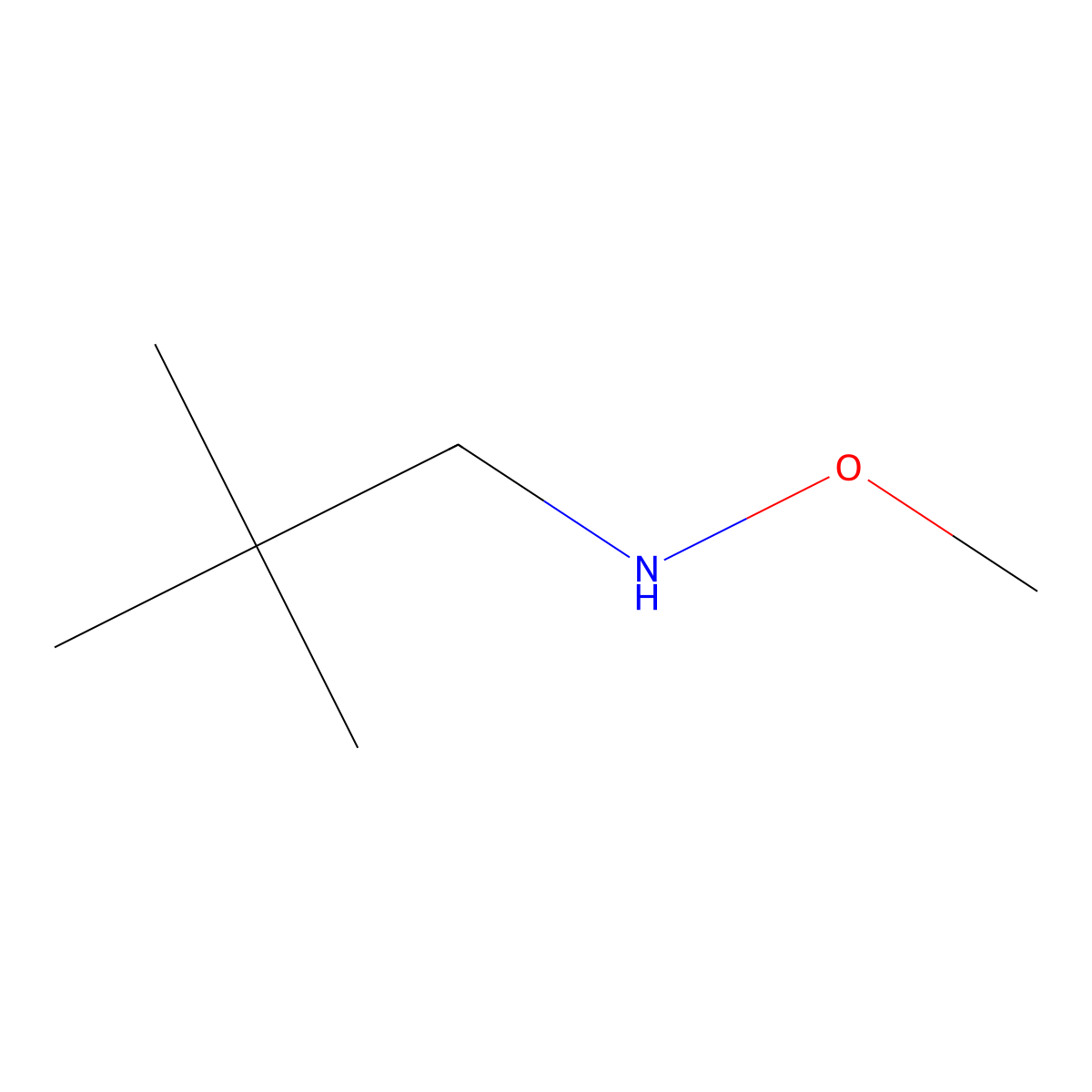 (2,2-Dimethylpropyl)(methoxy)amine molecular structure, CAS 1502774-15-3