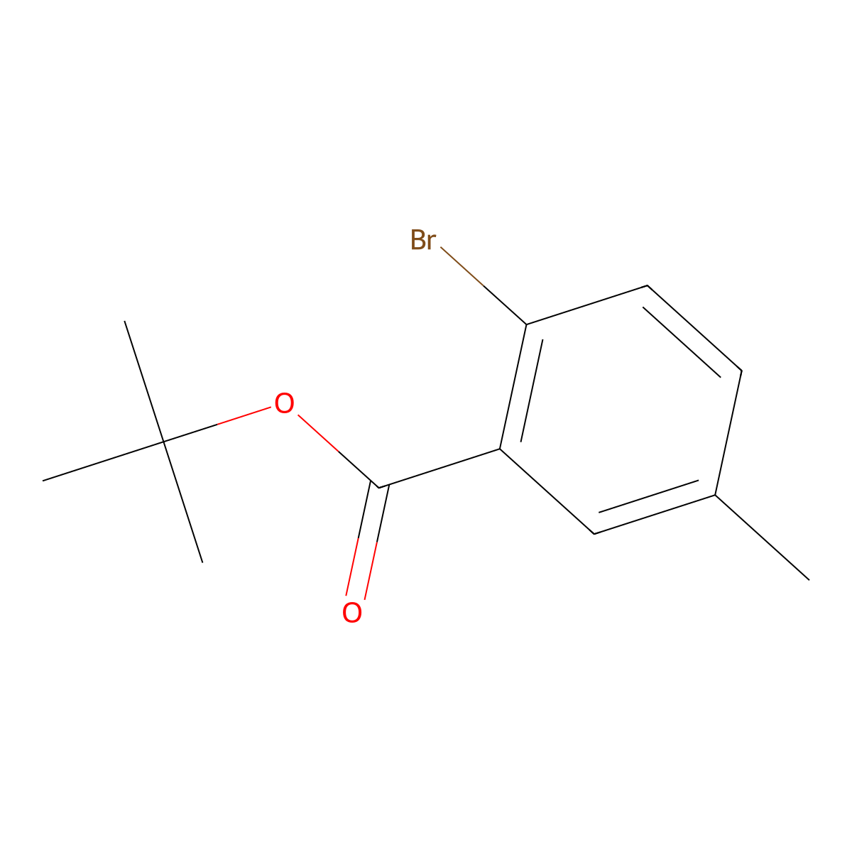 tert-Butyl 2-bromo-5-methylbenzoate molecular structure, CAS 1502792-09-7
