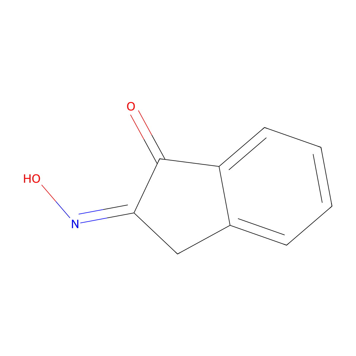 2-Oximino-1-indanone molecular structure, CAS 15028-10-1