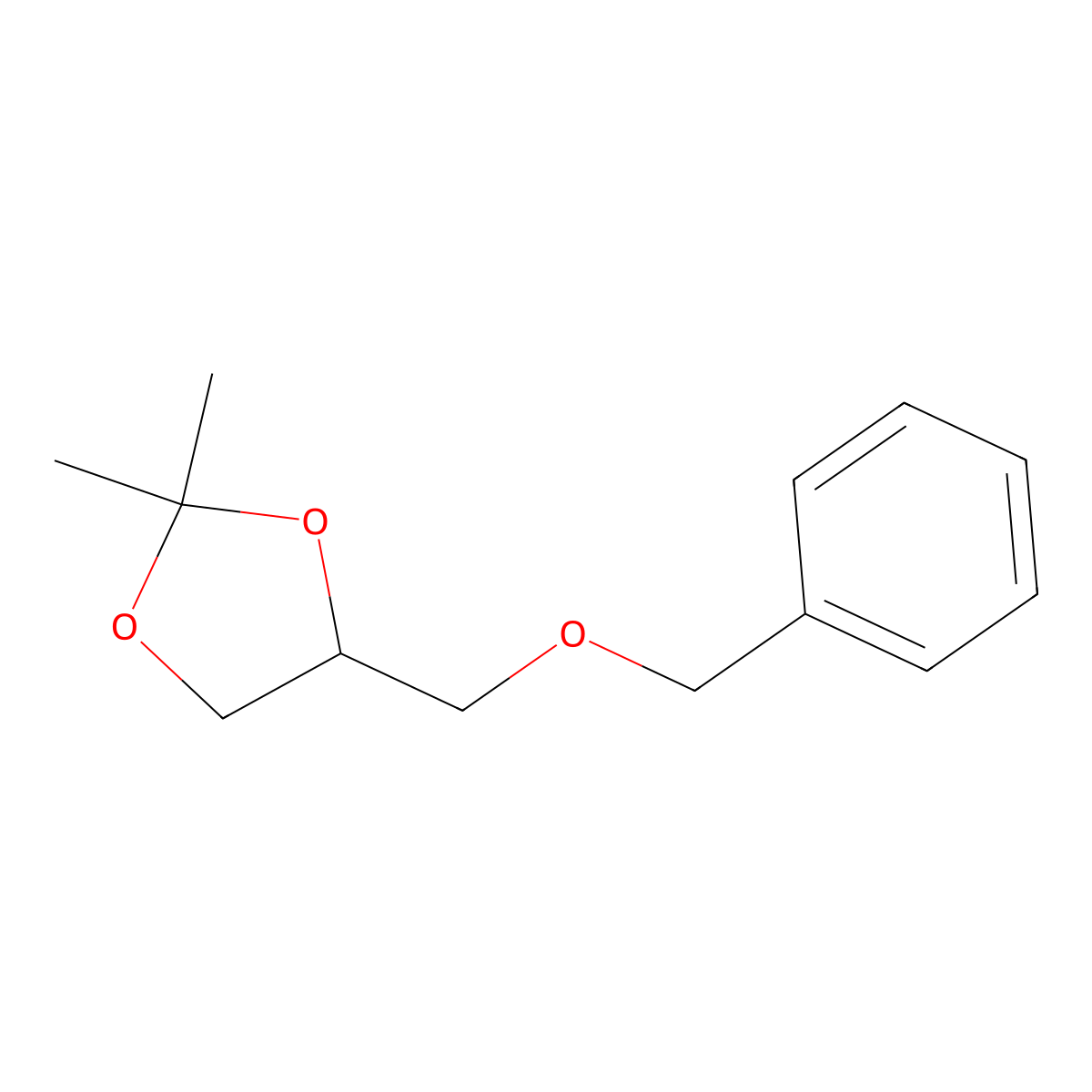 2,2-Dimethyl-4-((phenylmethoxy)methyl)-1,3-dioxolane molecular structure, CAS 15028-56-5