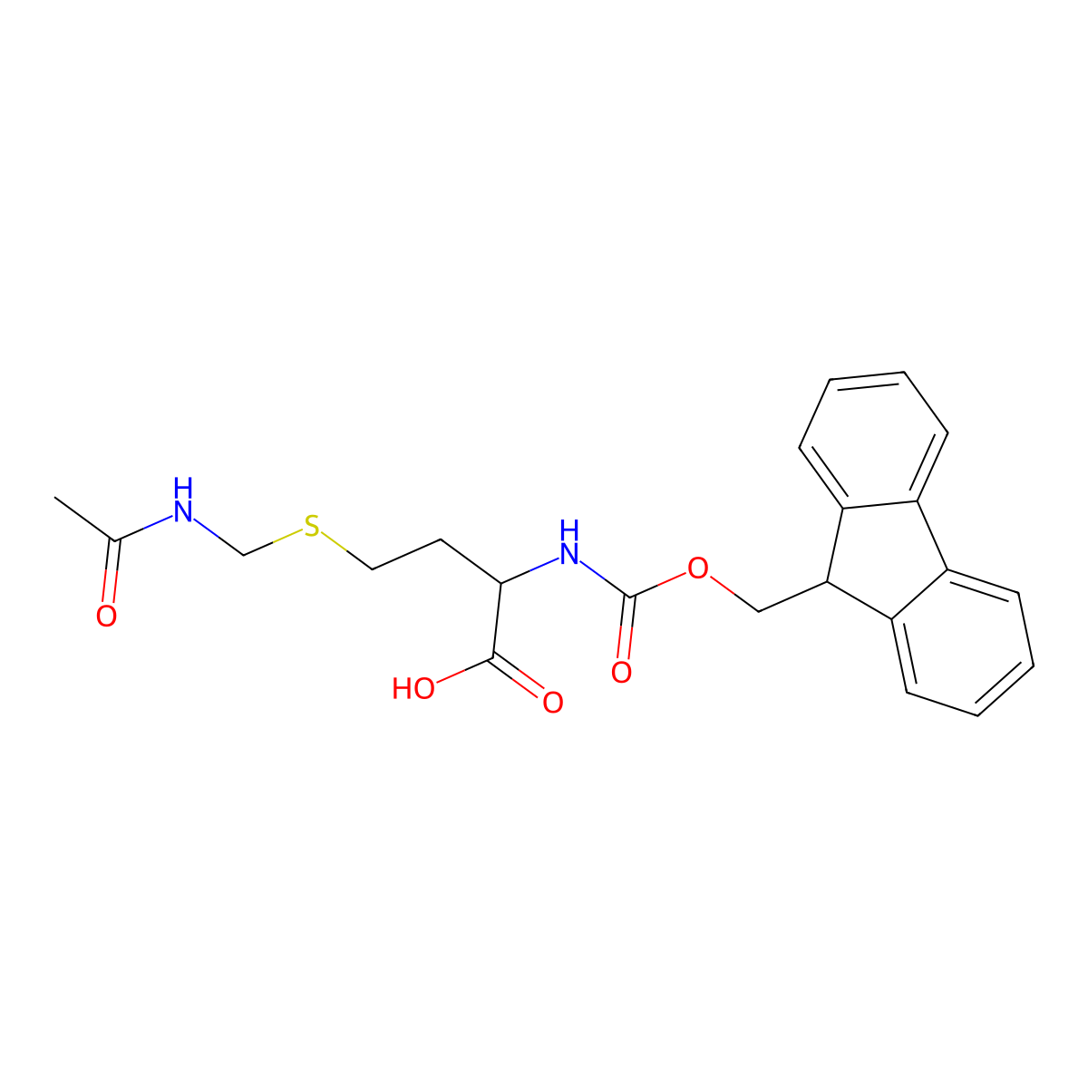 Fmoc-HoCys(Acm)-OH molecular structure, CAS 150281-21-3