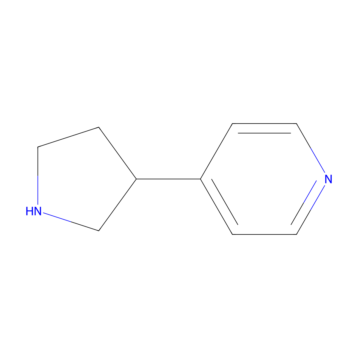 4-(Pyrrolidin-3-yl)pyridine molecular structure, CAS 150281-47-3