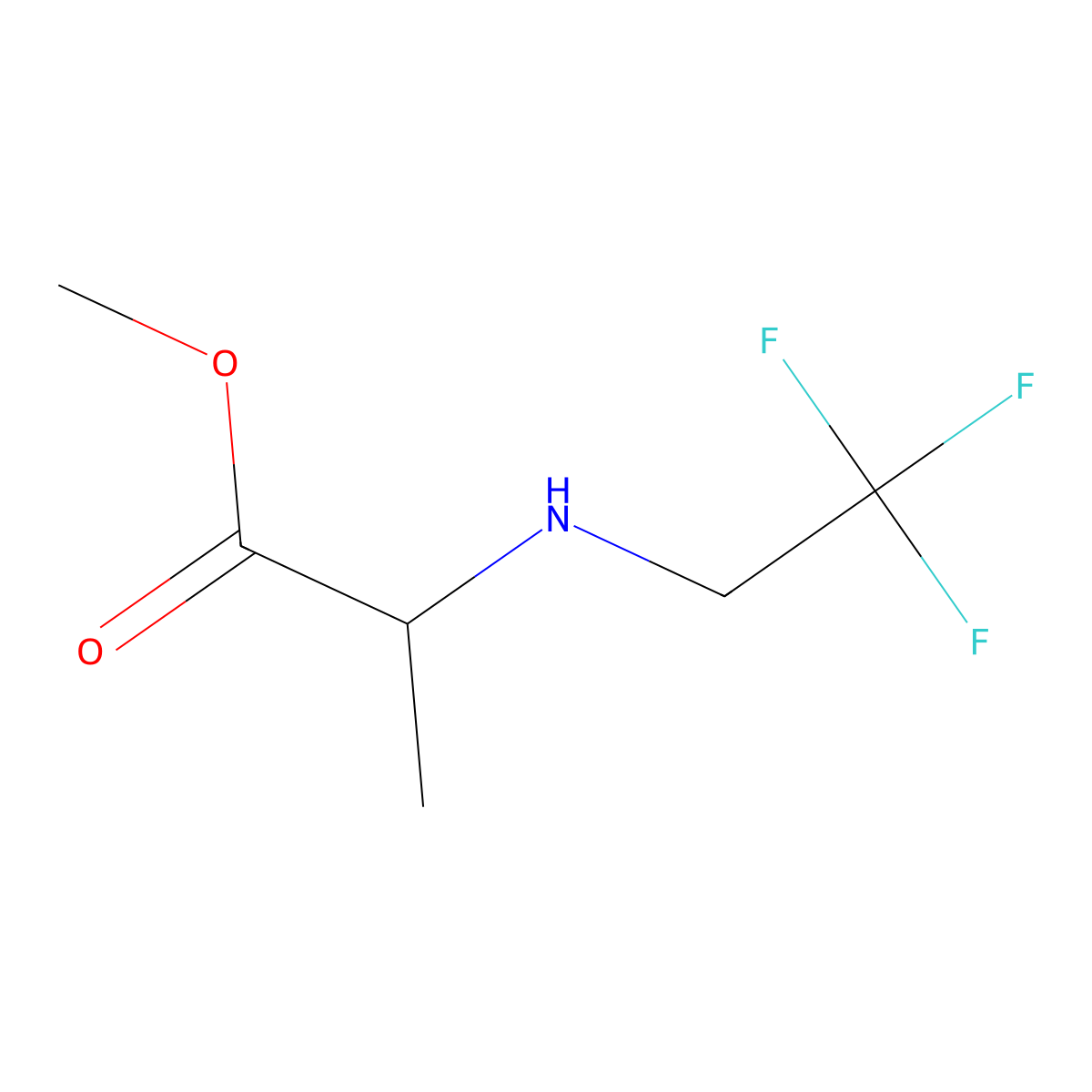 Methyl 2-((2,2,2-trifluoroethyl)amino)propanoate molecular structure, CAS 1502819-68-2