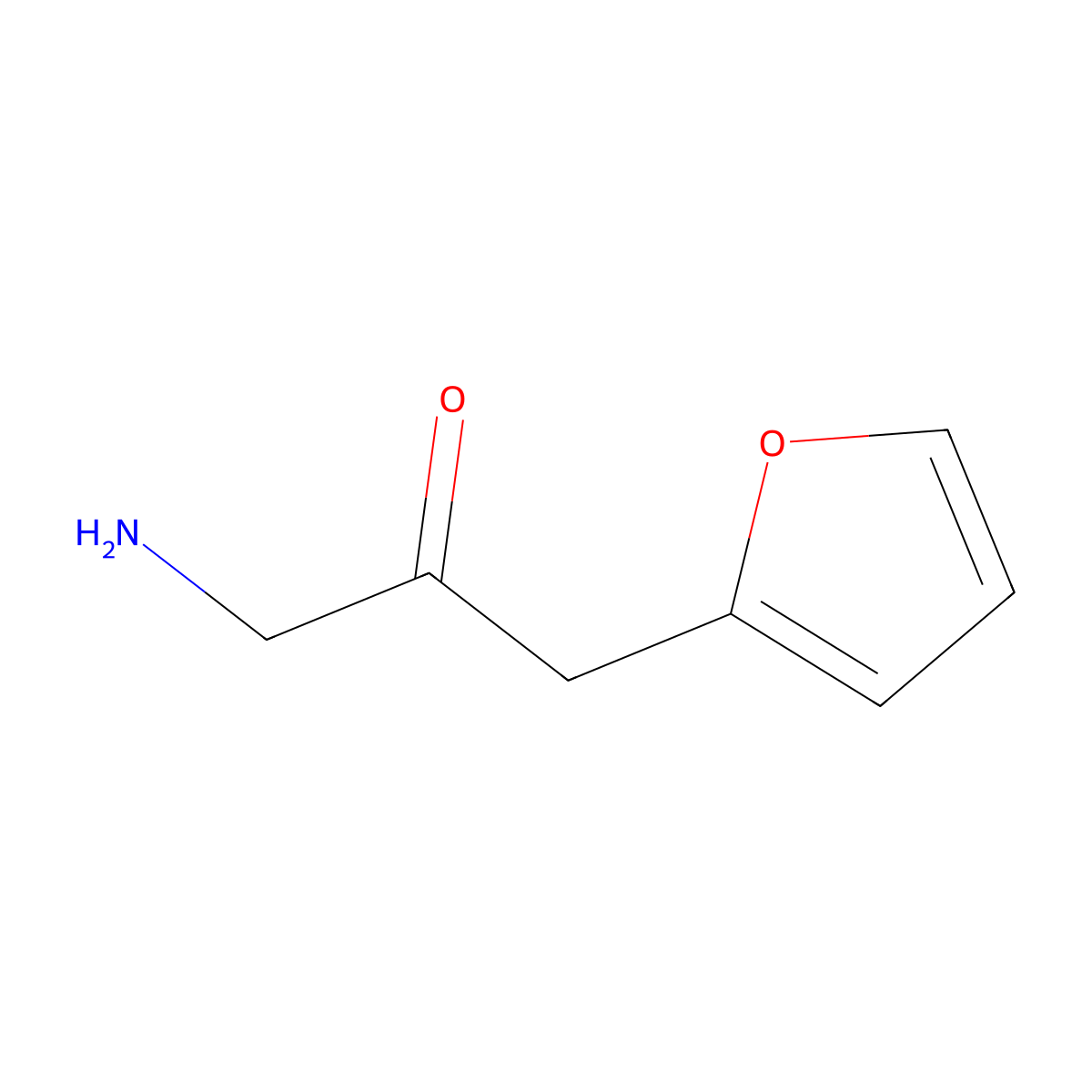 1-Amino-3-(furan-2-yl)propan-2-one molecular structure, CAS 1502843-24-4