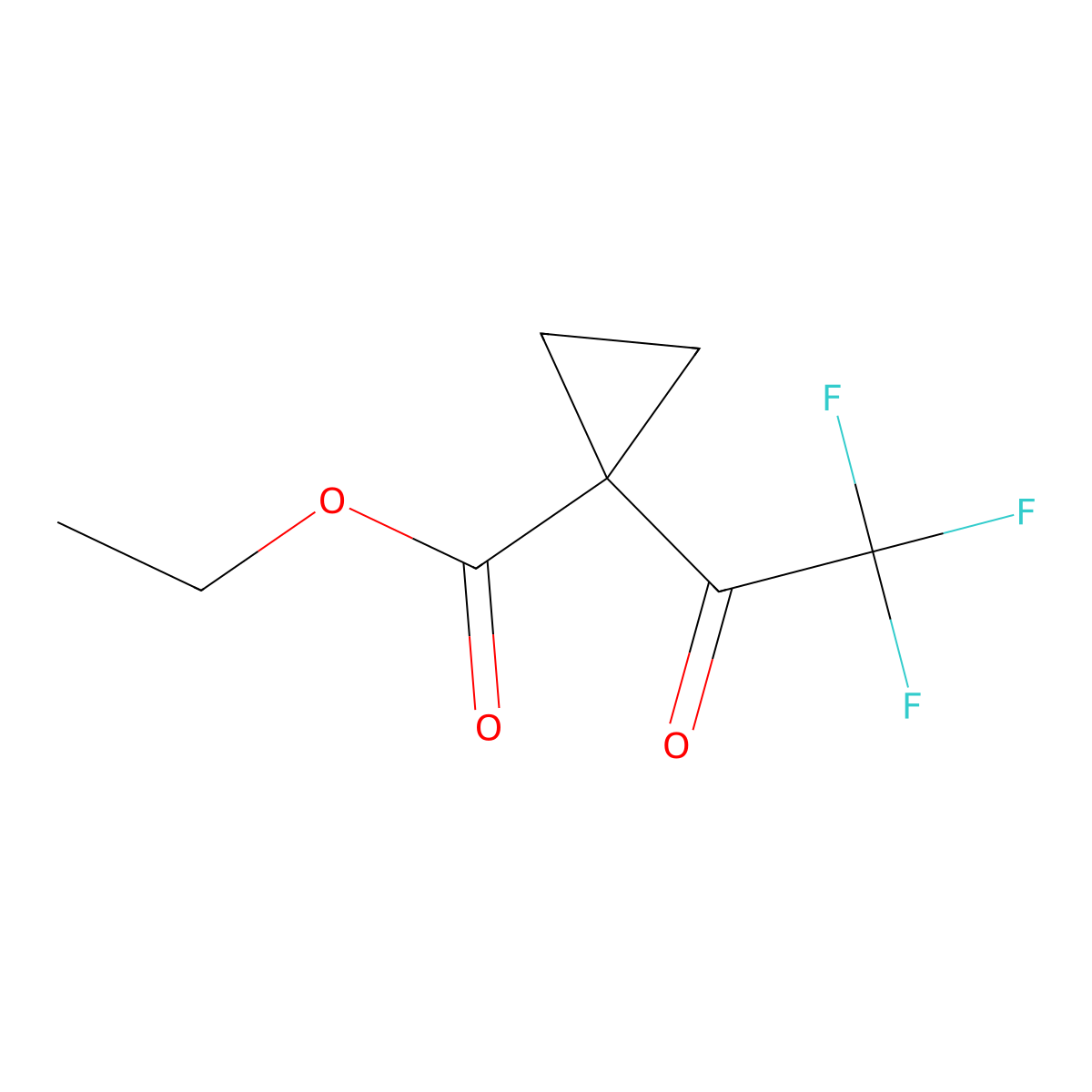 1-(2,2,2-Trifluoro-acetyl)-cyclopropanecarboxylic acid ethyl ester molecular structure, CAS 1502851-24-2