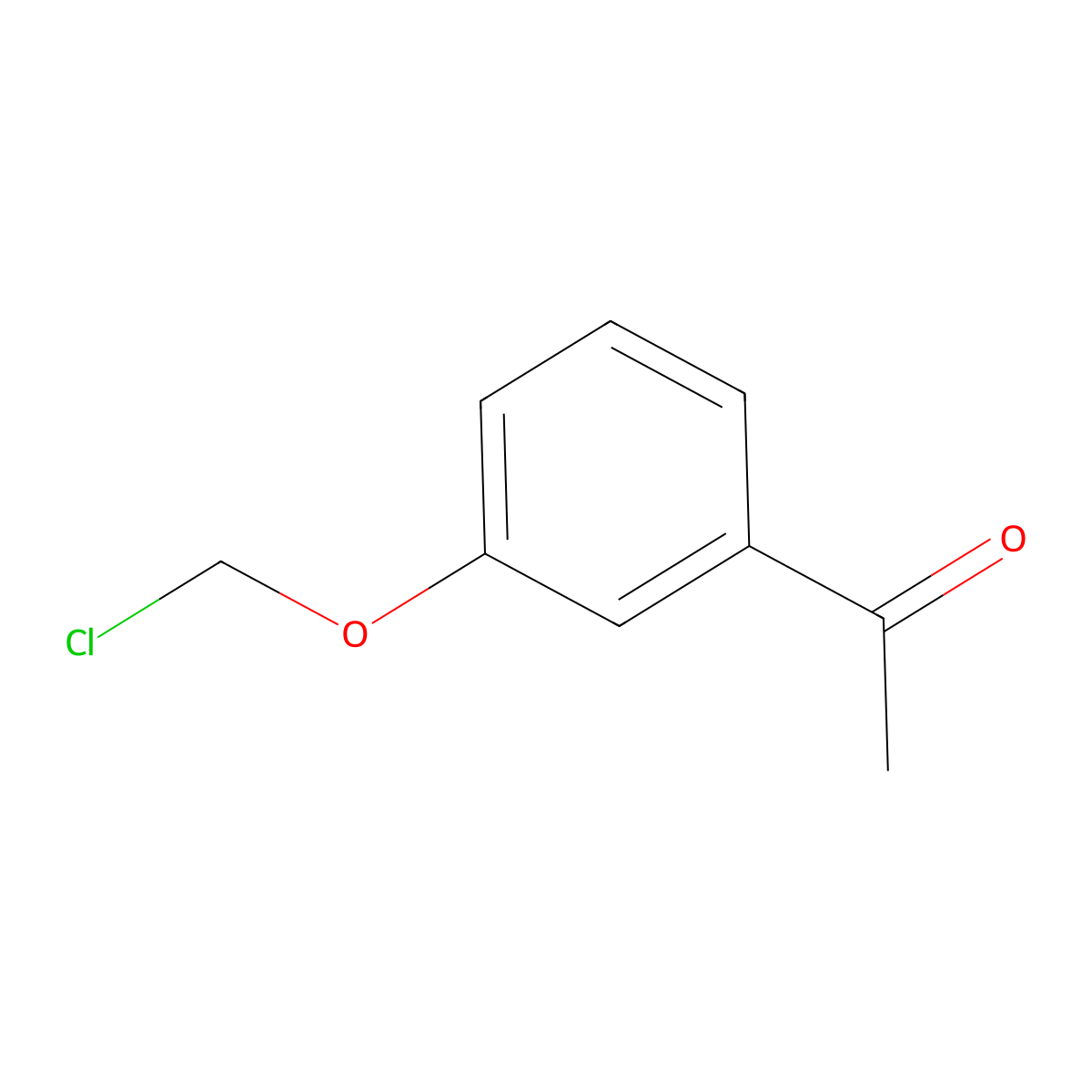 1-[3-(Chloromethoxy)phenyl]ethan-1-one molecular structure, CAS 1502858-14-1
