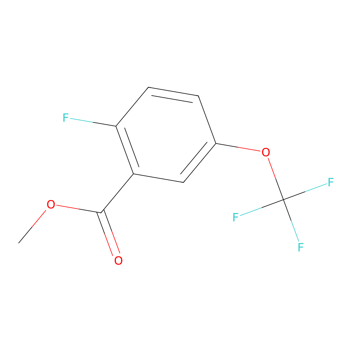 Methyl 2-fluoro-5-(trifluoromethoxy)benzoate molecular structure, CAS 1502867-08-4