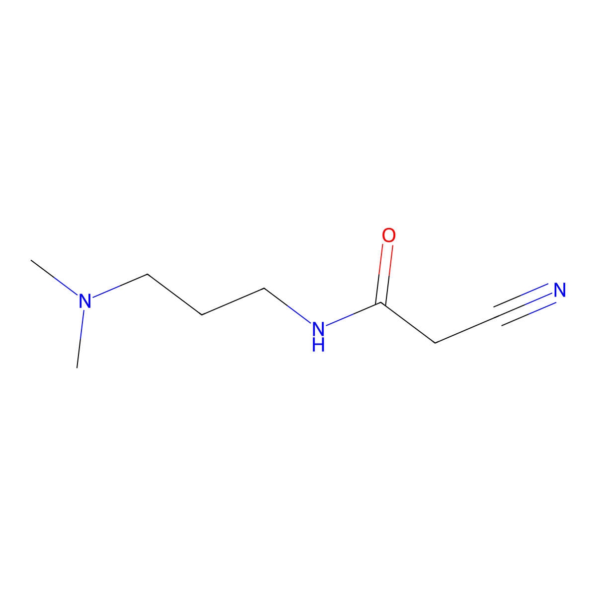 2-cyano-N-[3-(dimethylamino)propyl]acetamide molecular structure, CAS 15029-09-1