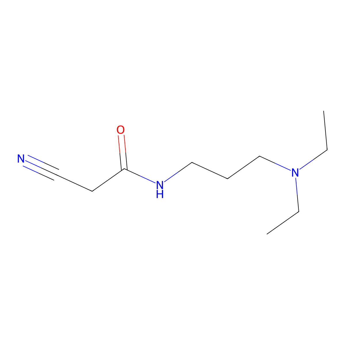 2-cyano-N-[3-(diethylamino)propyl]acetamide molecular structure, CAS 15029-14-8