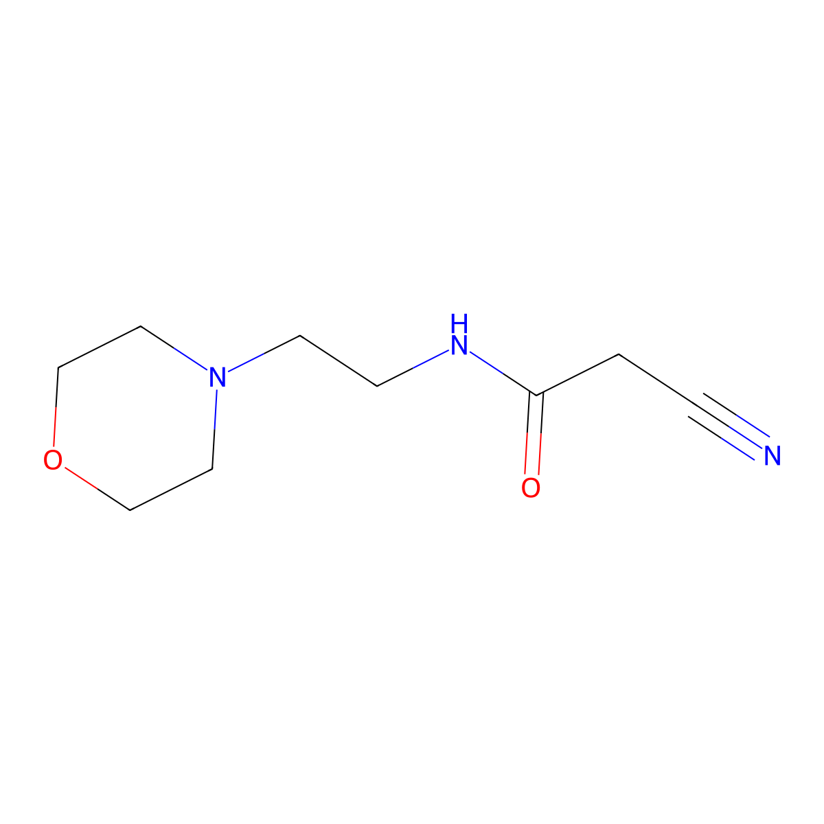 2-Cyano-N-[2-(morpholin-4-yl)ethyl]acetamide molecular structure, CAS 15029-26-2