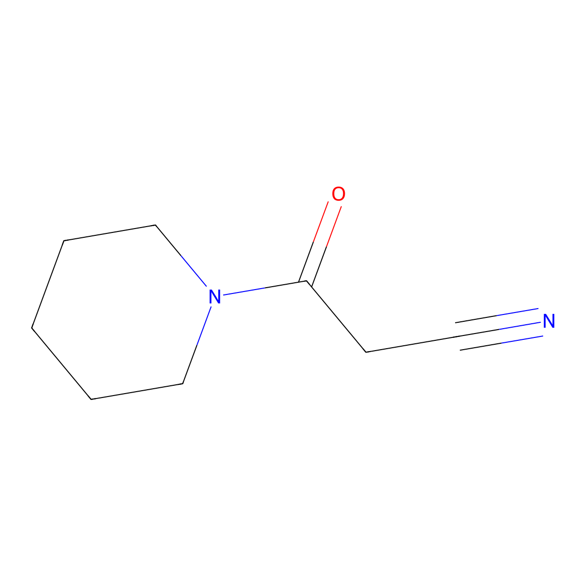1-(Cyanoacetyl)piperidine molecular structure, CAS 15029-30-8