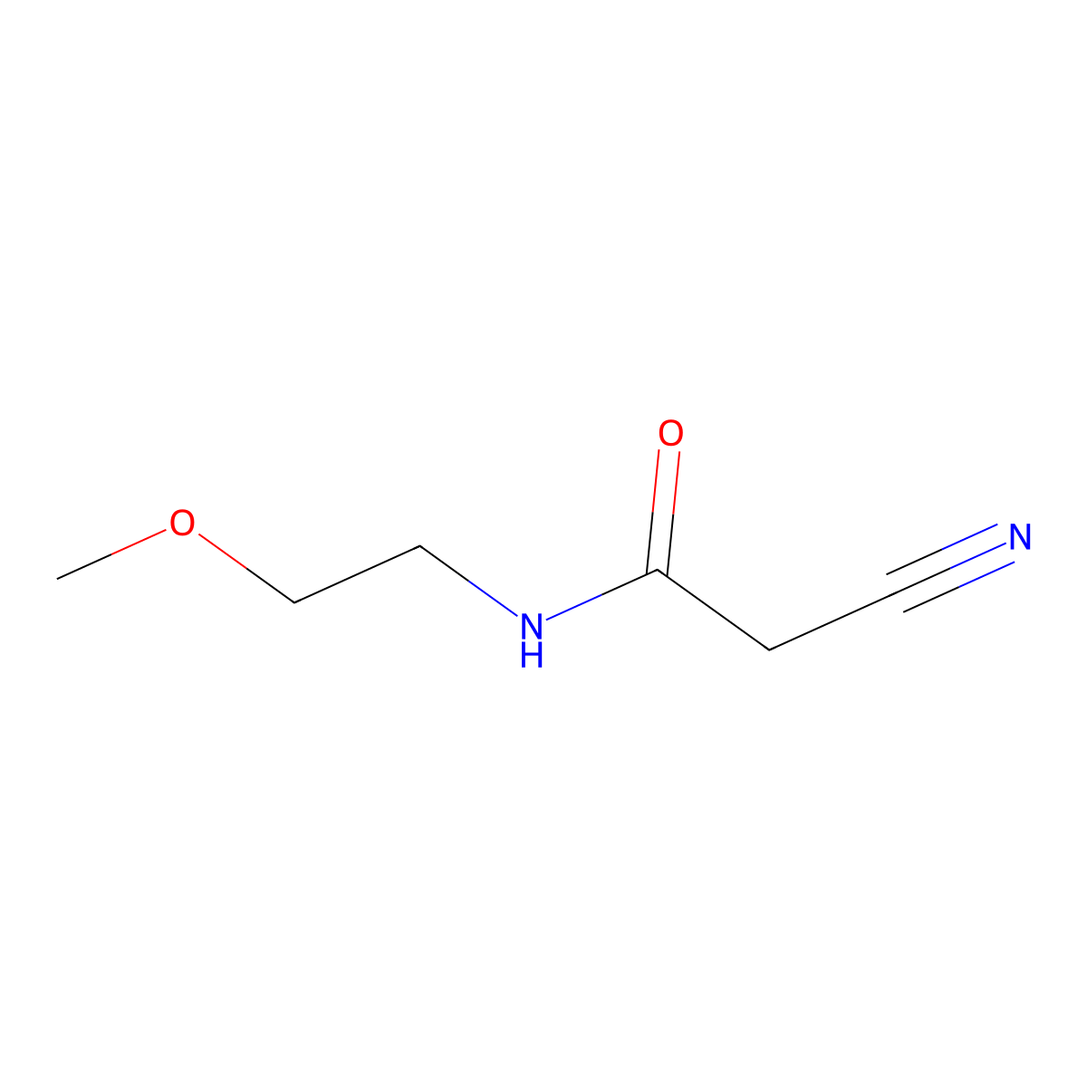 2-Cyano-n-(2-methoxy-ethyl)-acetamide molecular structure, CAS 15029-44-4