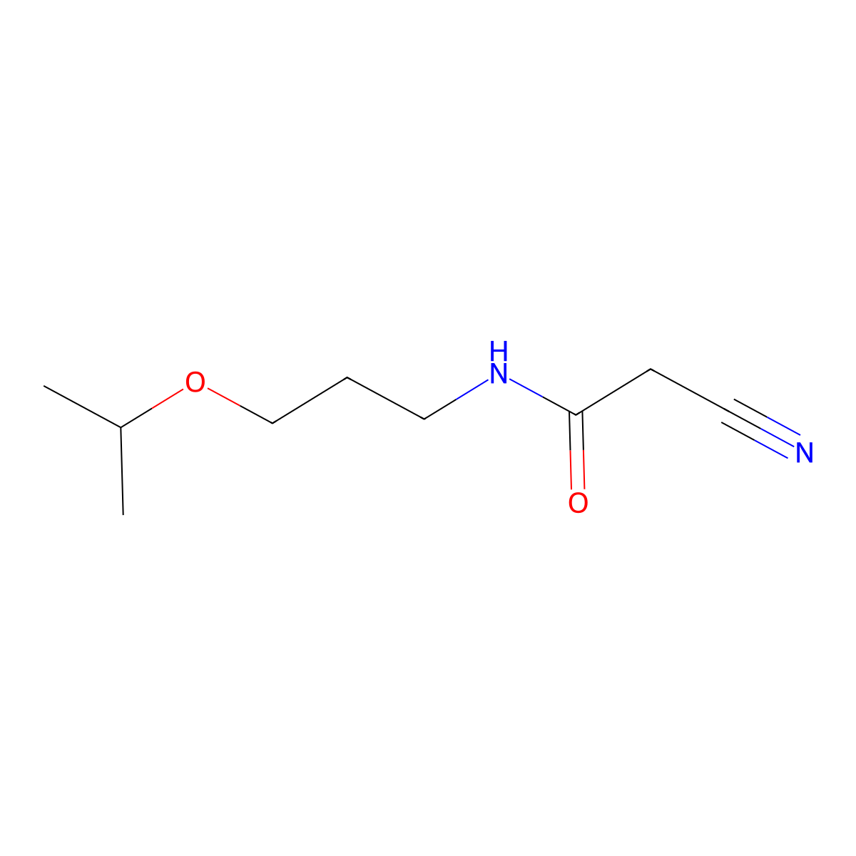 2-cyano-N-(3-isopropoxypropyl)acetamide molecular structure, CAS 15029-49-9