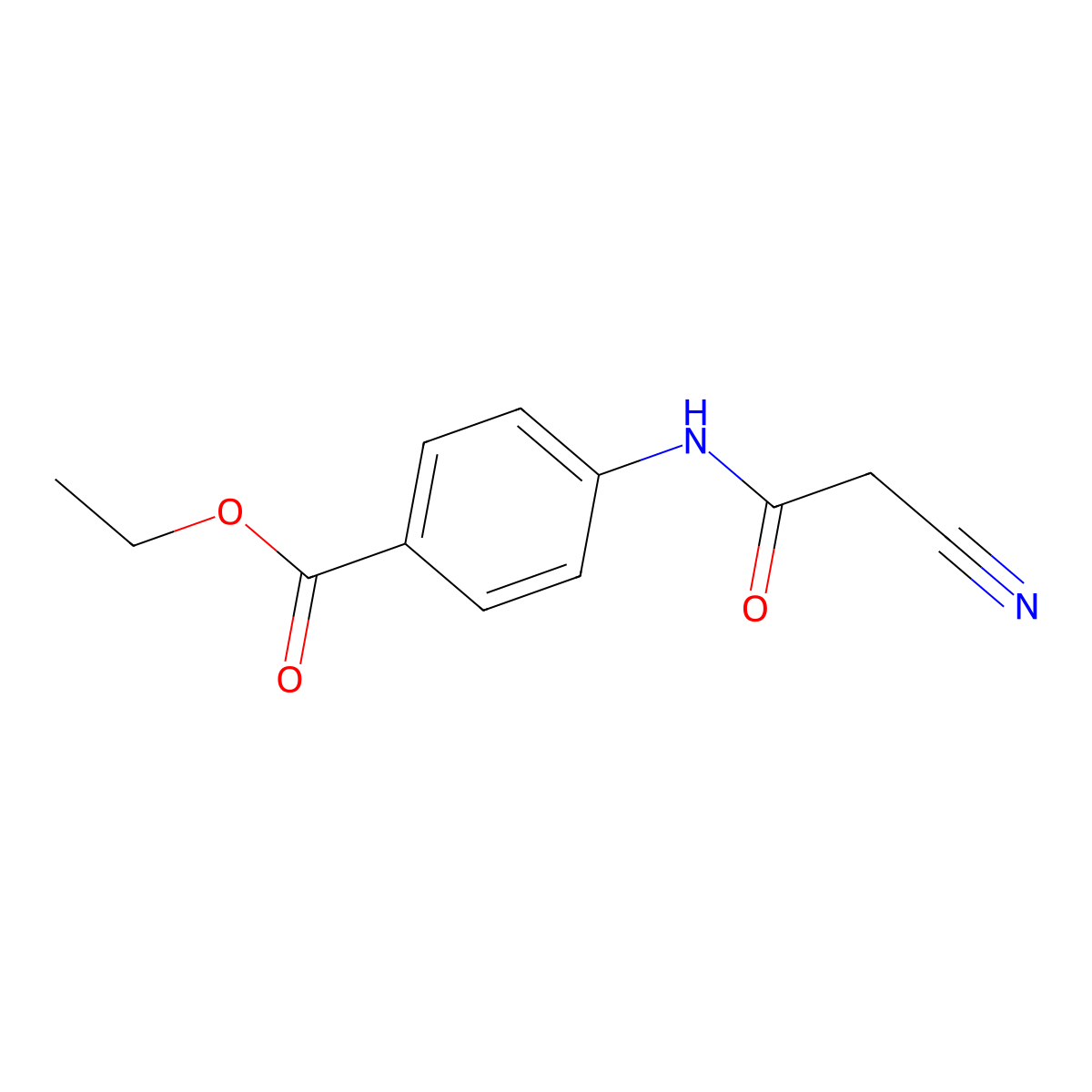 Ethyl 4-(2-cyanoacetamido)benzoate molecular structure, CAS 15029-53-5