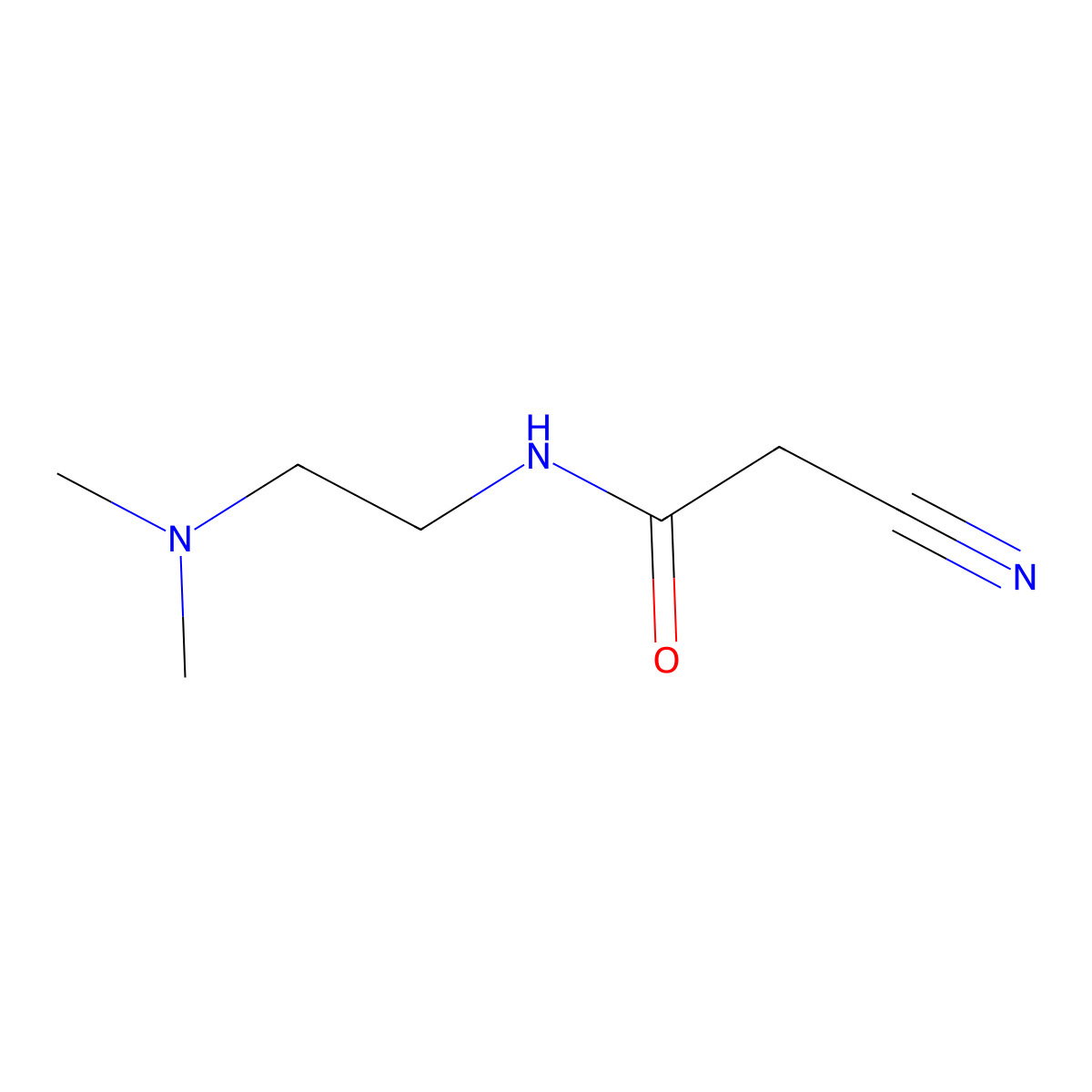 2-Cyano-N-[2-(dimethylamino)ethyl]acetamide molecular structure, CAS 15029-55-7