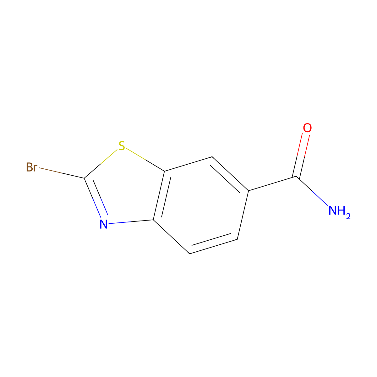 2-Bromobenzo[d]thiazole-6-carboxamide molecular structure, CAS 1502927-80-1