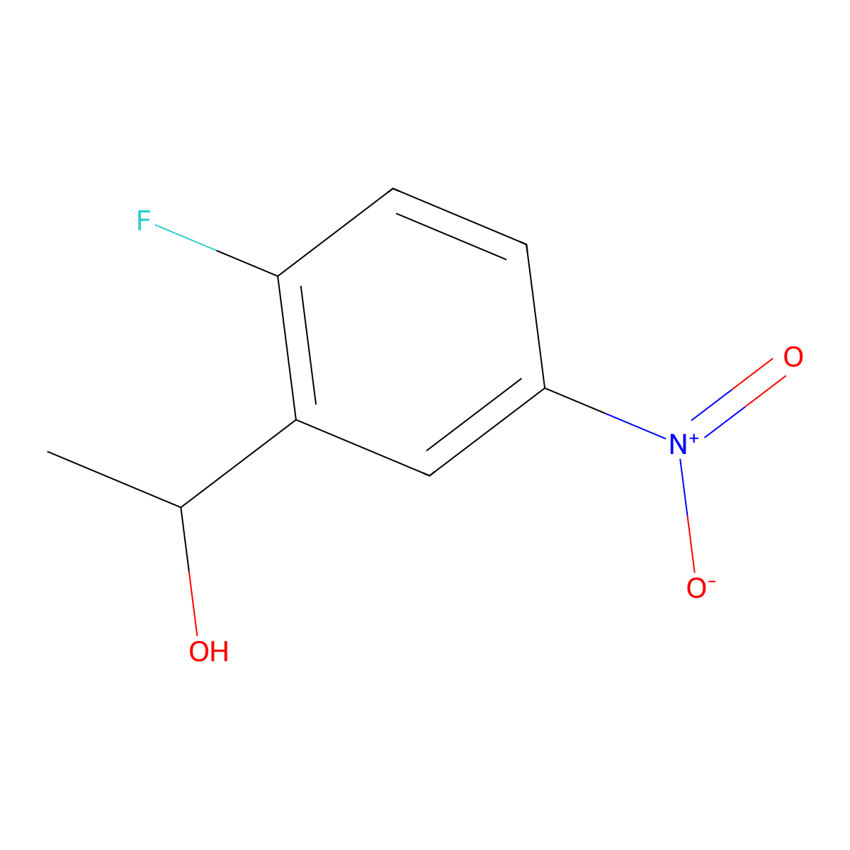 1-(2-Fluoro-5-nitrophenyl)ethan-1-ol molecular structure, CAS 150295-21-9