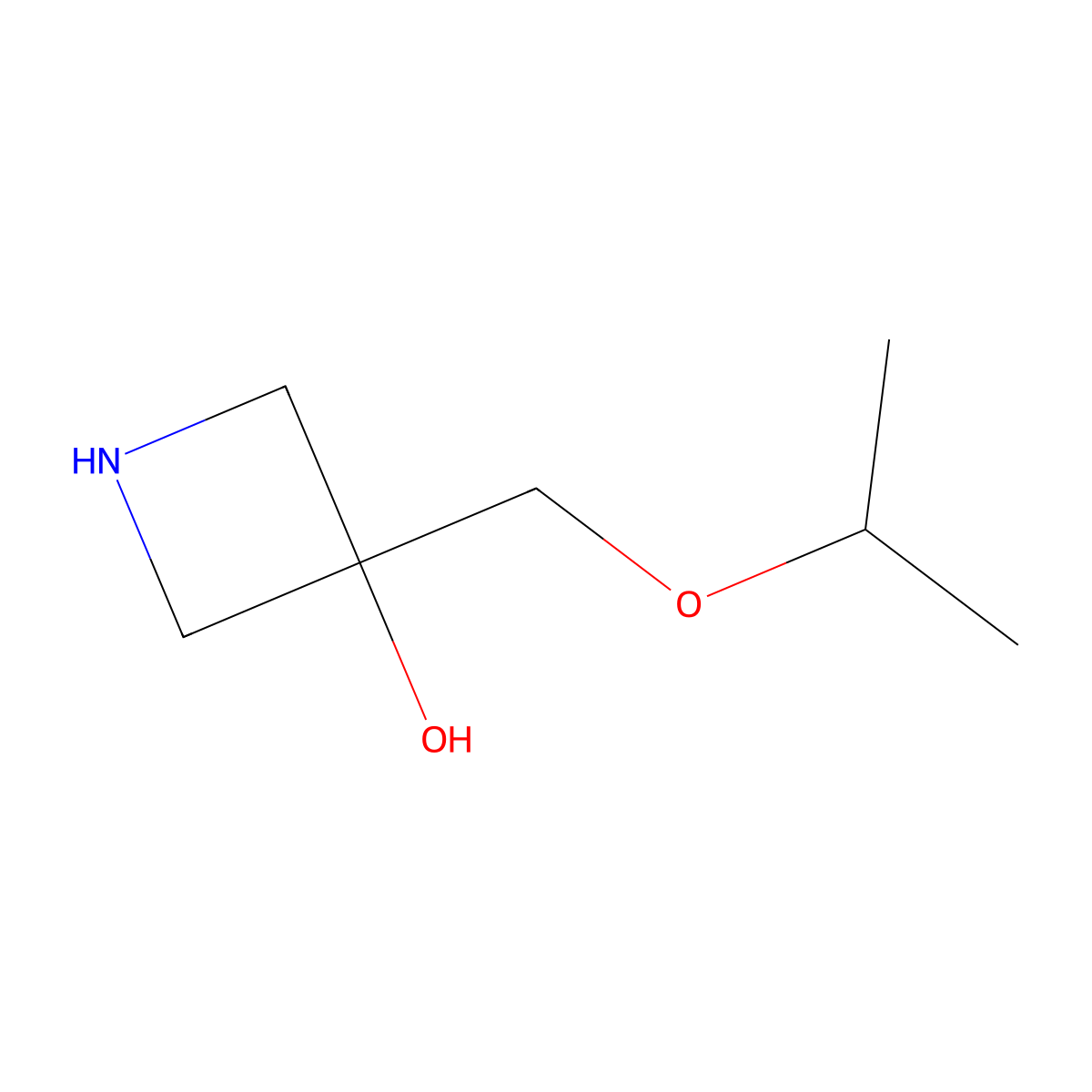 3-(Isopropoxymethyl)azetidin-3-ol molecular structure, CAS 1502957-15-4