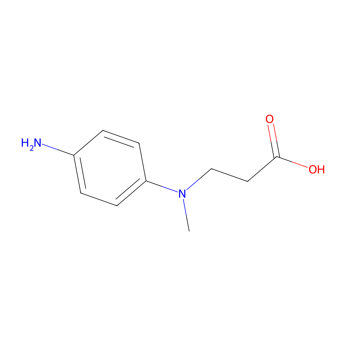 3-[(4-Aminophenyl)(methyl)amino]propanoic acid molecular structure, CAS 1502964-83-1