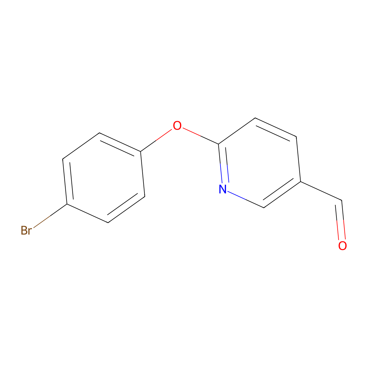 6-(4-Bromophenoxy)pyridine-3-carbaldehyde molecular structure, CAS 1502977-89-0