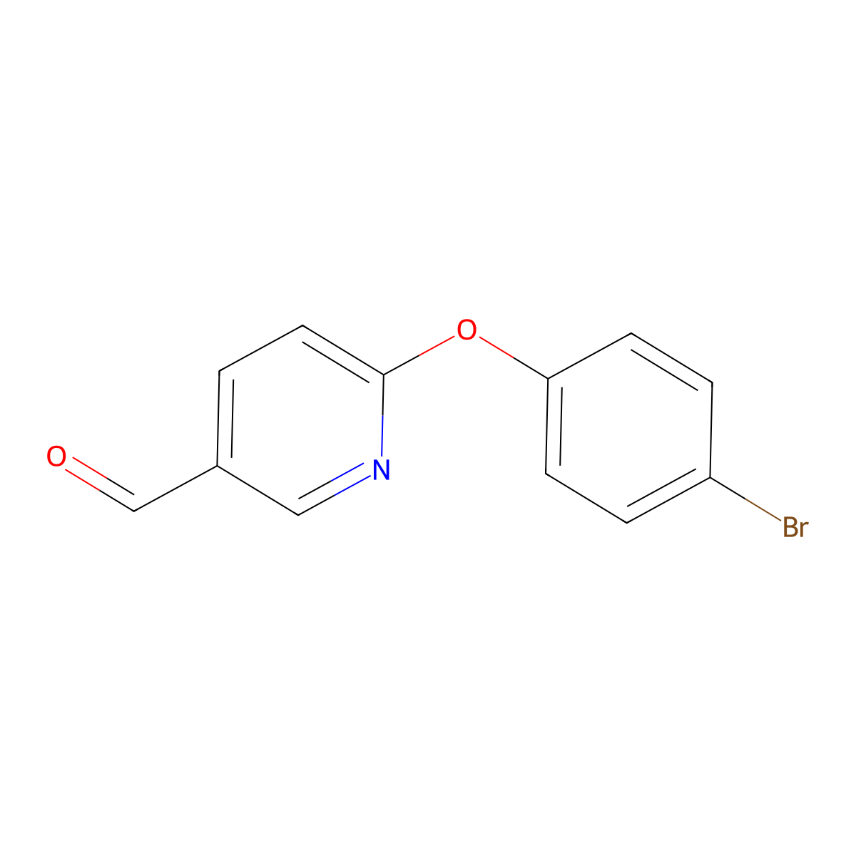 6-(4-Bromophenoxy)pyridine-3-carbaldehyde molecular structure, CAS 1502977-89-0