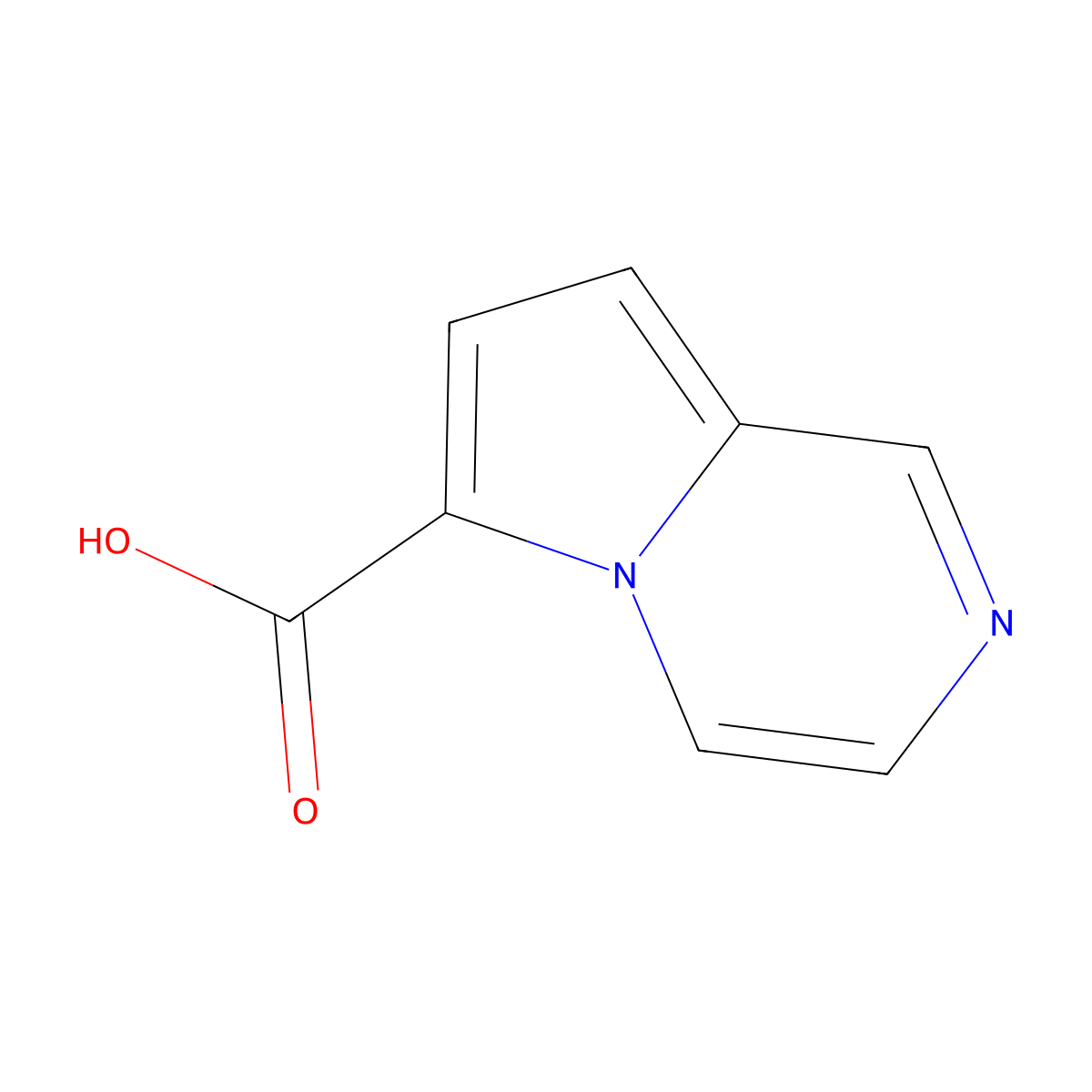 Pyrrolo[1,2-a]pyrazine-6-carboxylic acid molecular structure, CAS 1502992-79-1