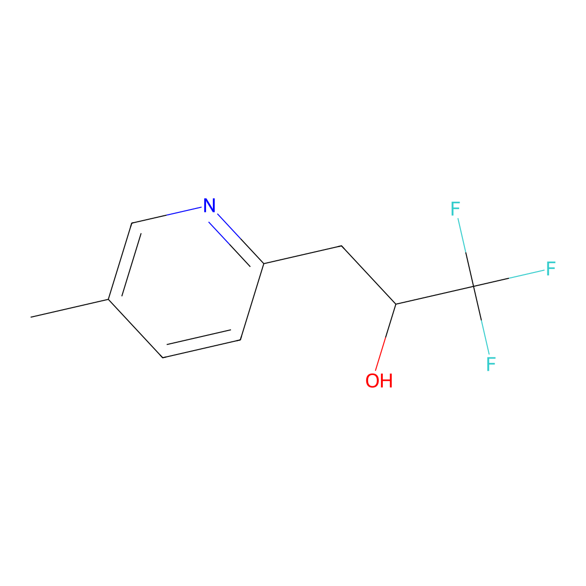 1,1,1-Trifluoro-3-(5-methylpyridin-2-yl)propan-2-ol molecular structure, CAS 1502999-26-9