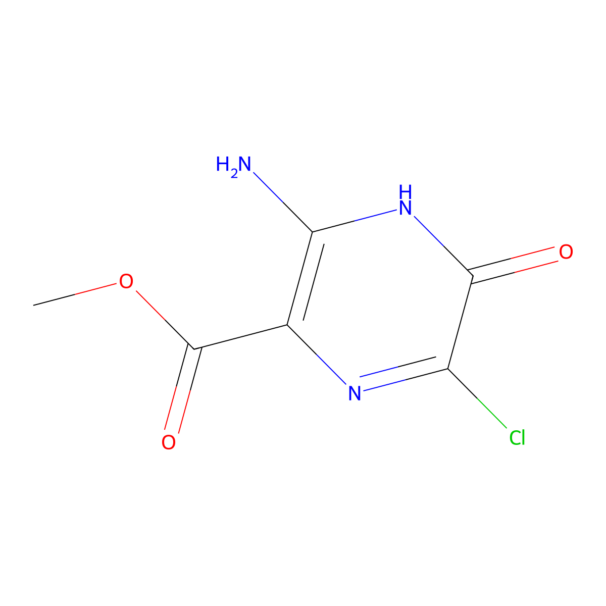 Methyl 3-amino-6-chloro-5-hydroxypyrazine-2-carboxylate molecular structure, CAS 1503-04-4