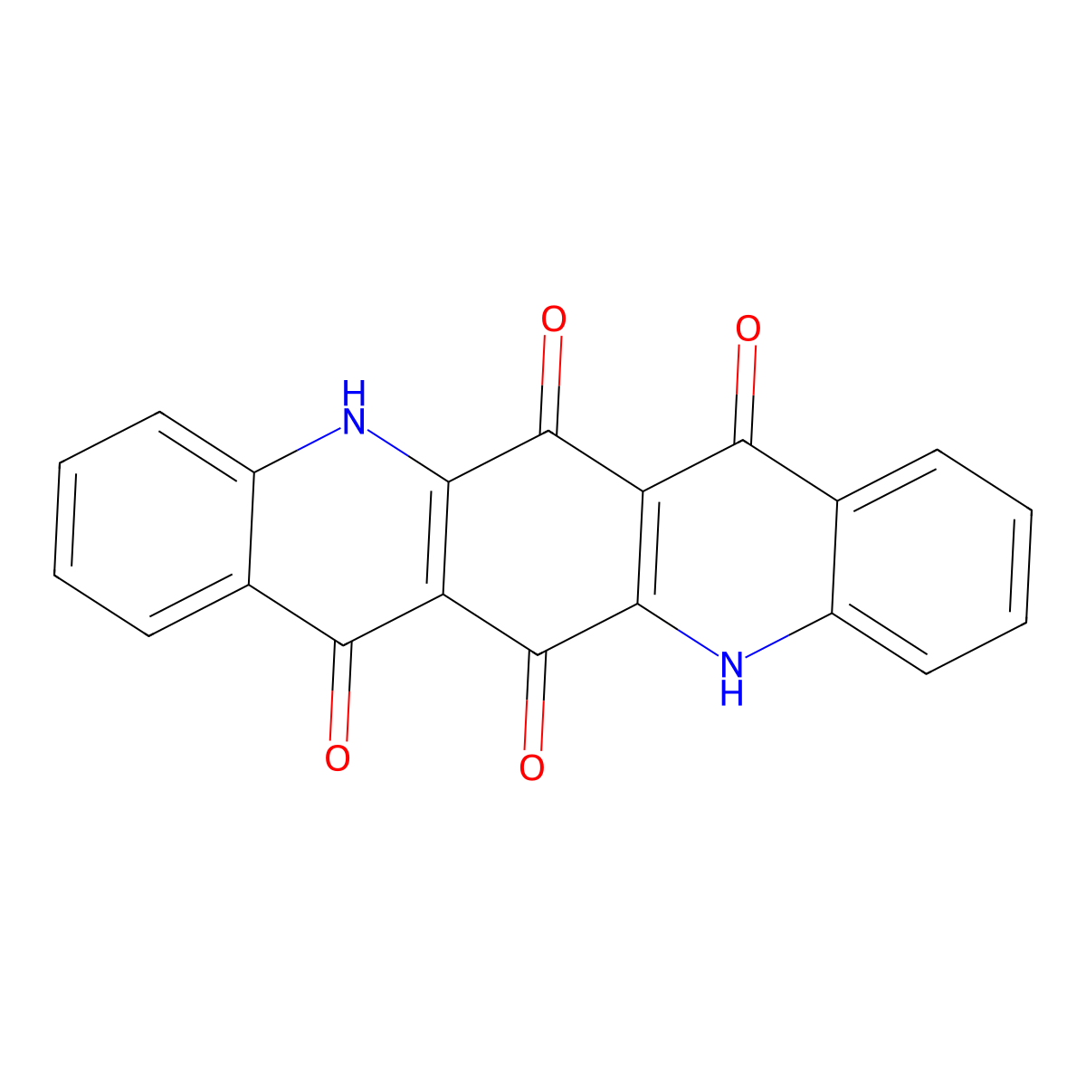 Quinacridonequinone molecular structure, CAS 1503-48-6