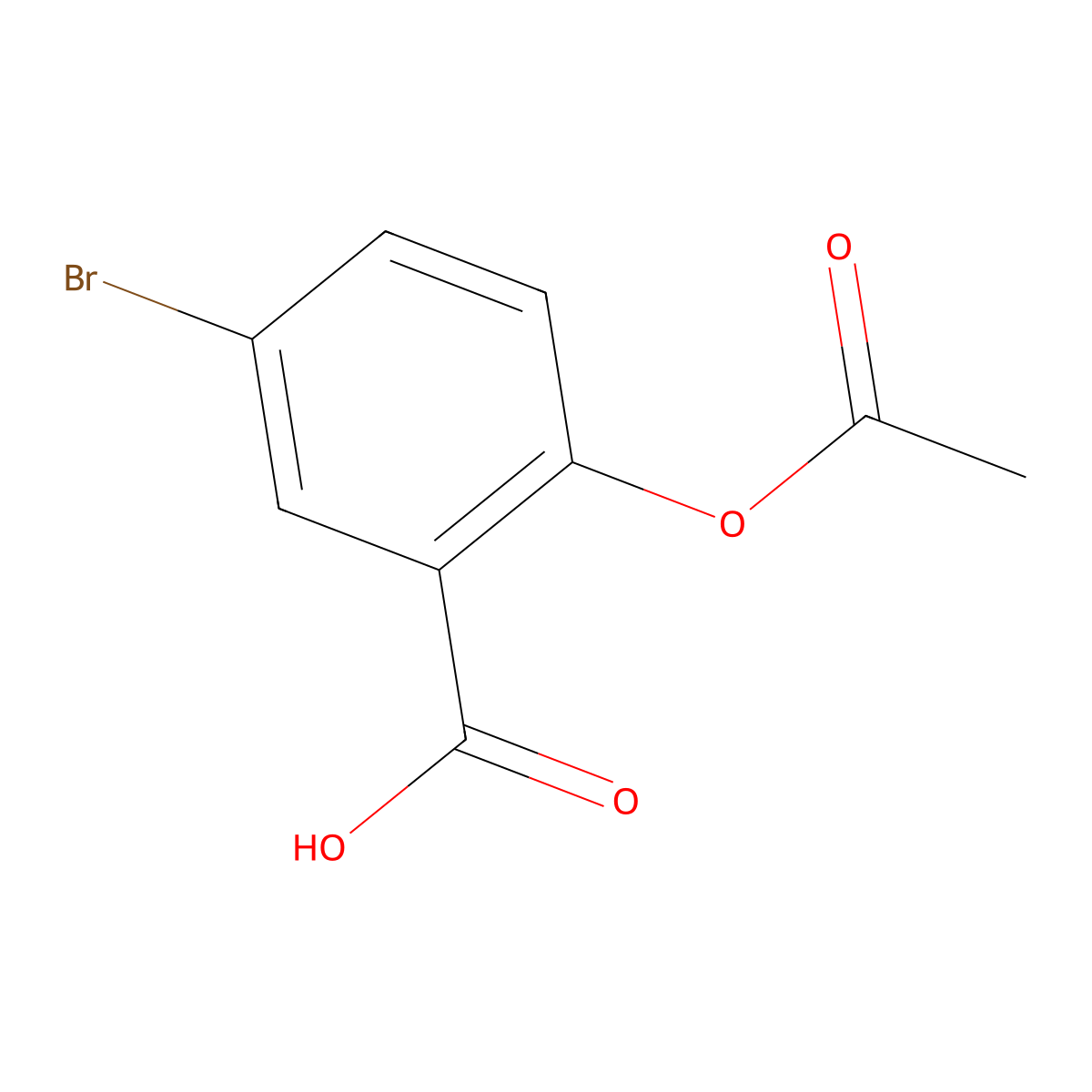 5-Bromo-2-acetylsalicylic acid molecular structure, CAS 1503-53-3