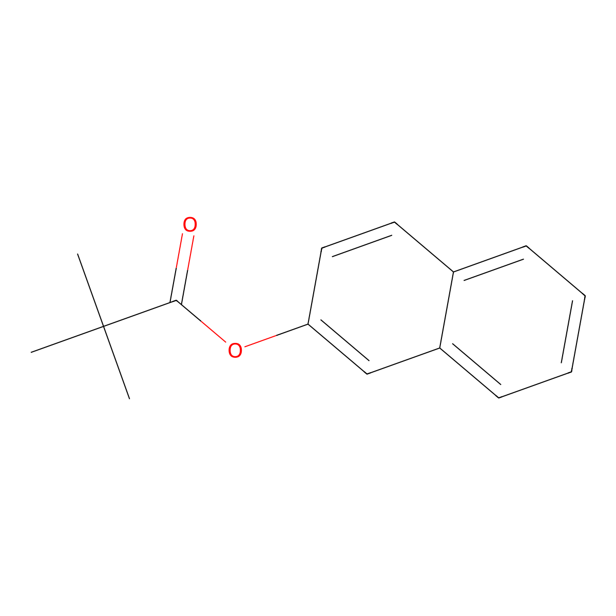 Naphthalen-2-yl 2,2-dimethylpropanoate molecular structure, CAS 1503-86-2