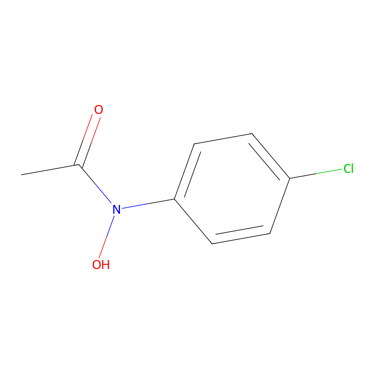 N-(4-Chlorophenyl)-N-hydroxyacetamide molecular structure, CAS 1503-91-9