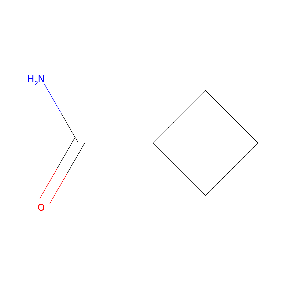 Cyclobutanecarboxamide molecular structure, CAS 1503-98-6