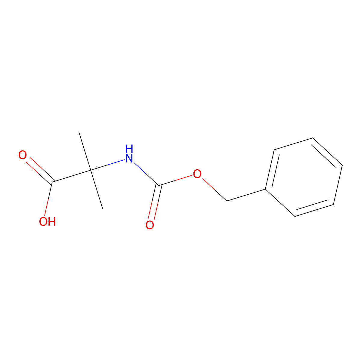 N-((Benzyloxy)carbonyl)-2-methylalanine molecular structure, CAS 15030-72-5